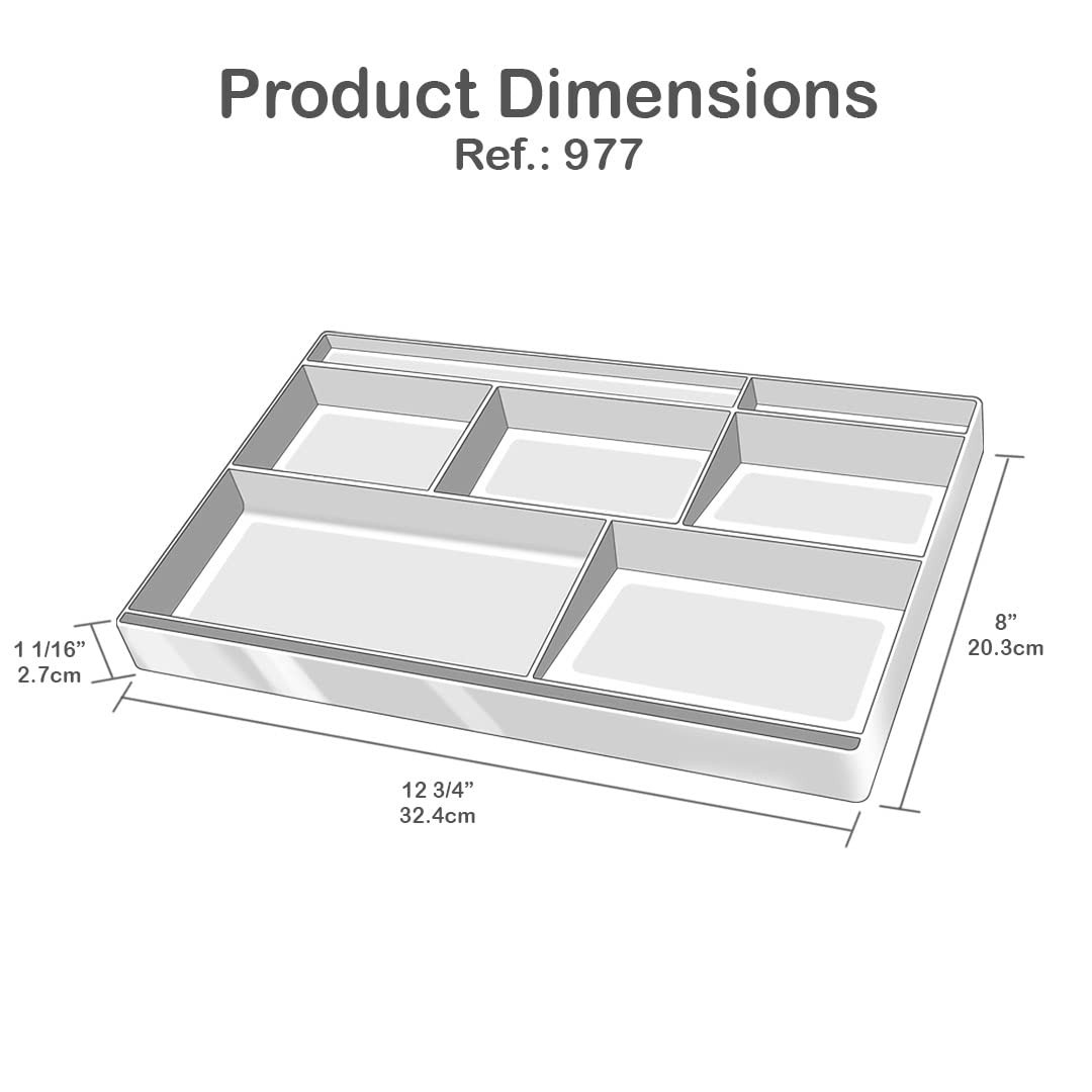 Desk Drawer Organizer Tray with 8 compartments Bin Multi-Purpose for Desk Sup…