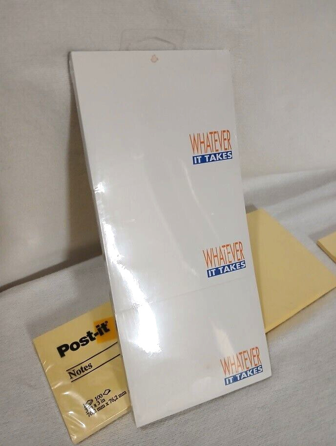 Sticky Notes Office Supply Lot Self Stick Pads – Assorted Sizes, Brands – 6 Pcs
