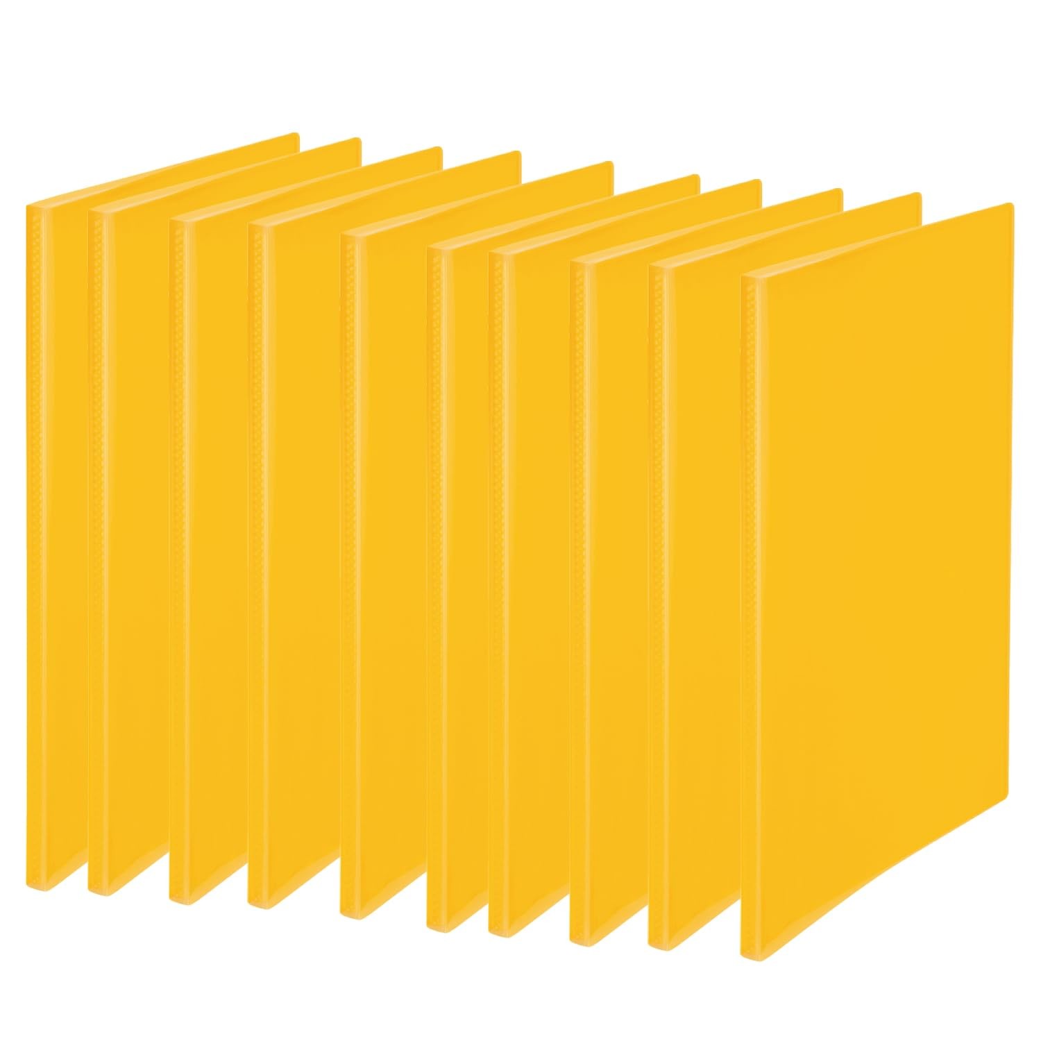 PLUS Simple Clear File A4 Vertical 20 Pockets 10 Books Orange FC-220SC