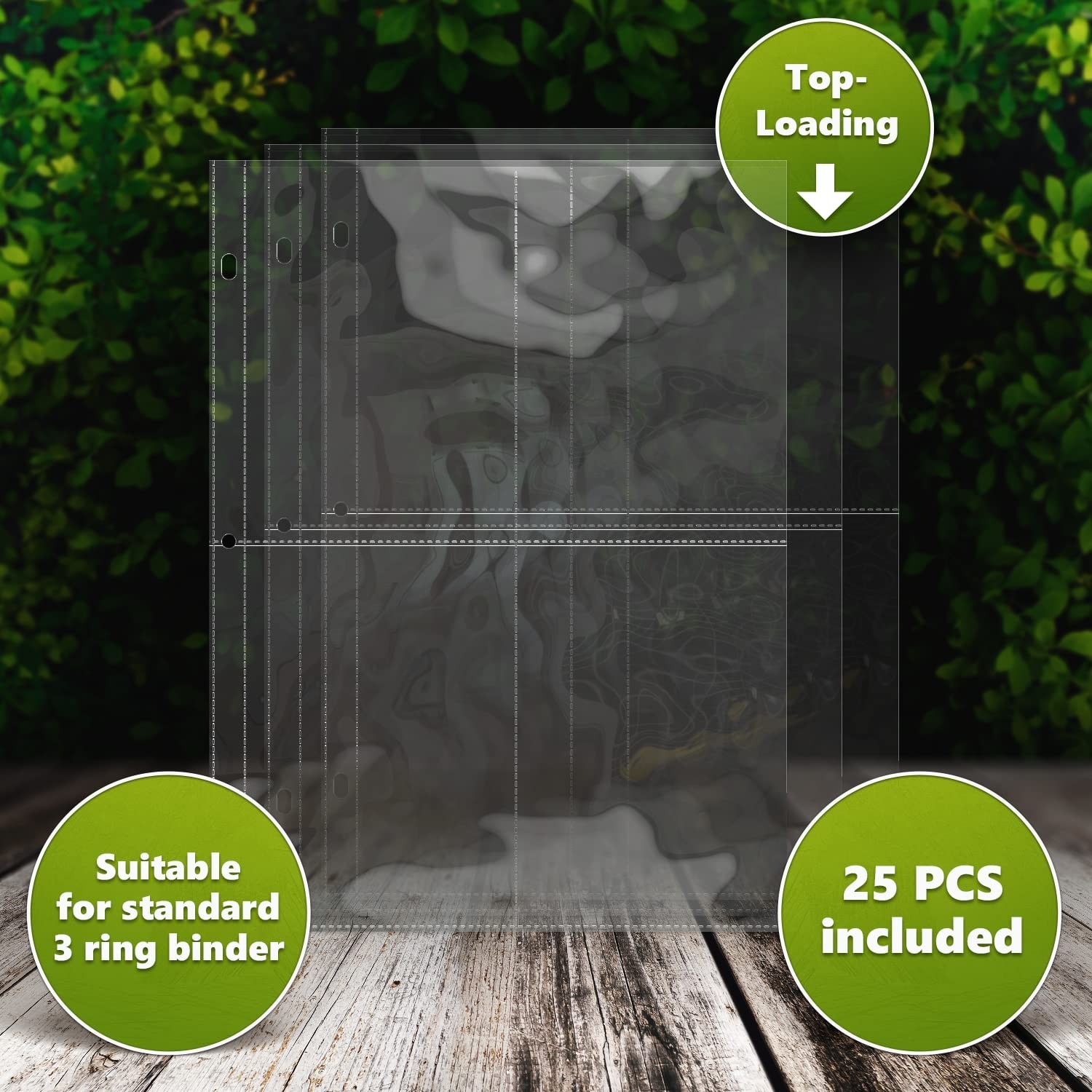 25 Pack Seed Storage Sleeves 200 Pockets 4 Slot Binder Seed Organizer Clear Shee