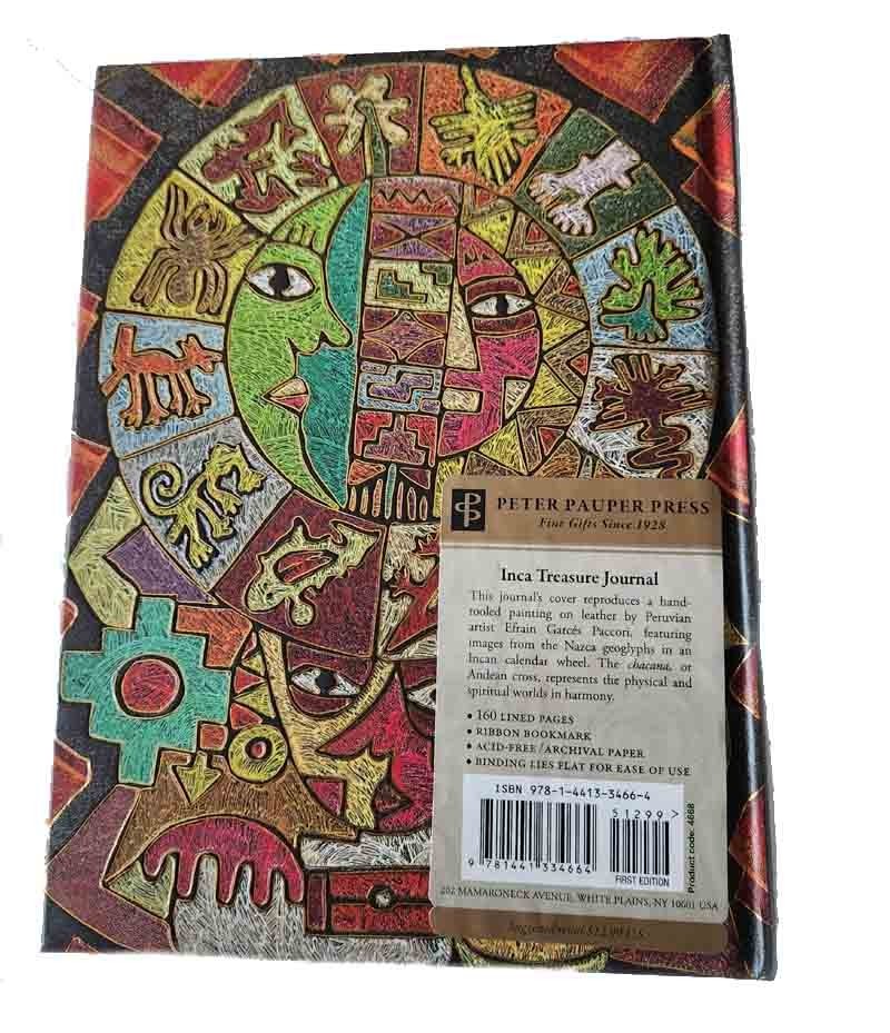 NEW Peter Pauper Press Hardcover Inca Treasure Journal 160 Lined Pages Acid-Free