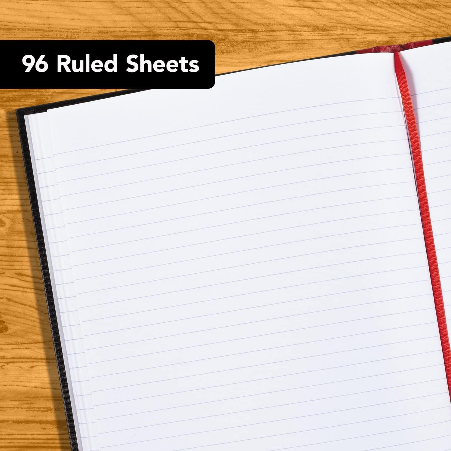 Notebooks, Business Journals, 3 Pack, 11-3/4″ X 8-1/4″, 96 Sheets, Ruled, Optik