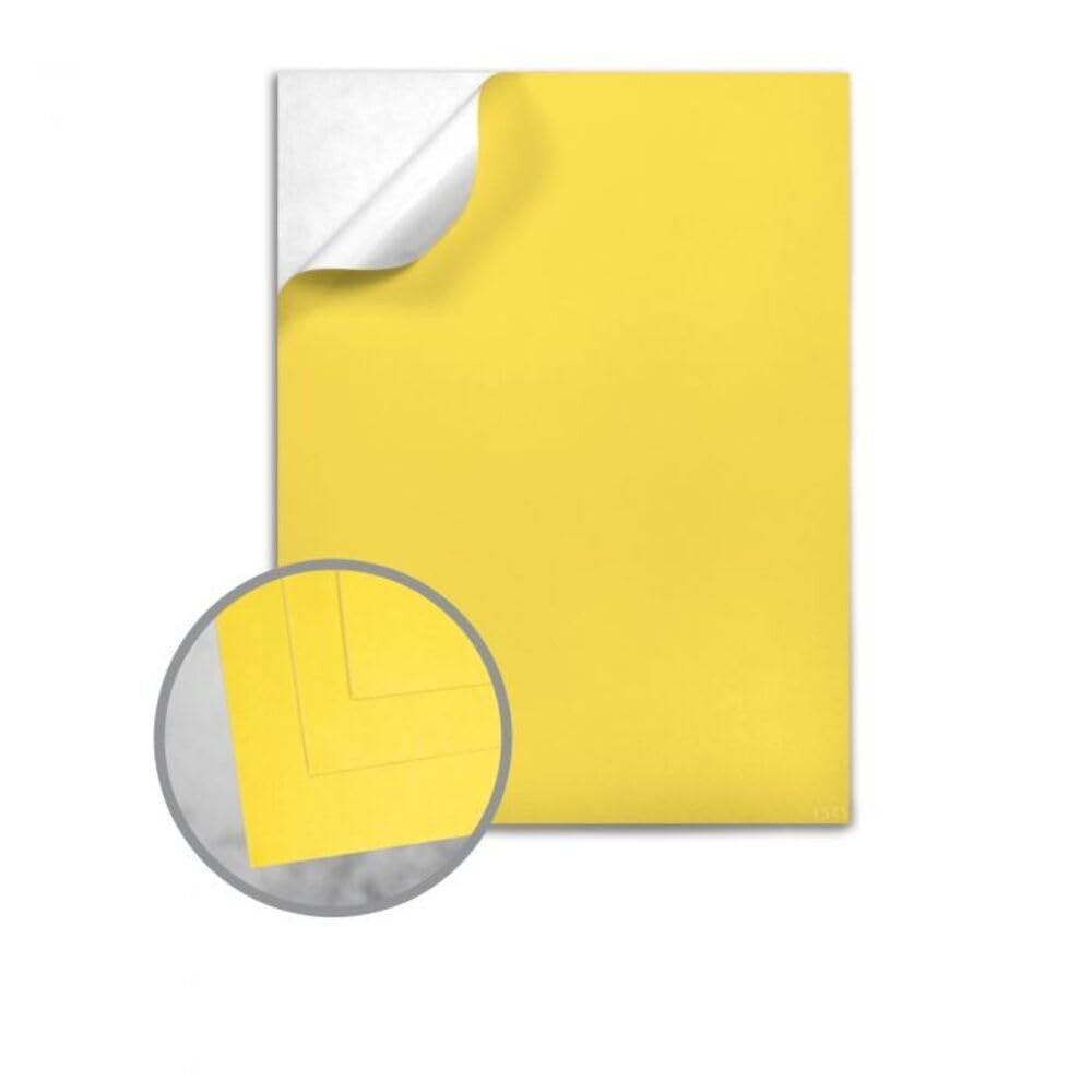 Limited Papers (TM) Permanent Adhesive Paper, Yellow, 8.5X11, 60lb., 100 Sheets