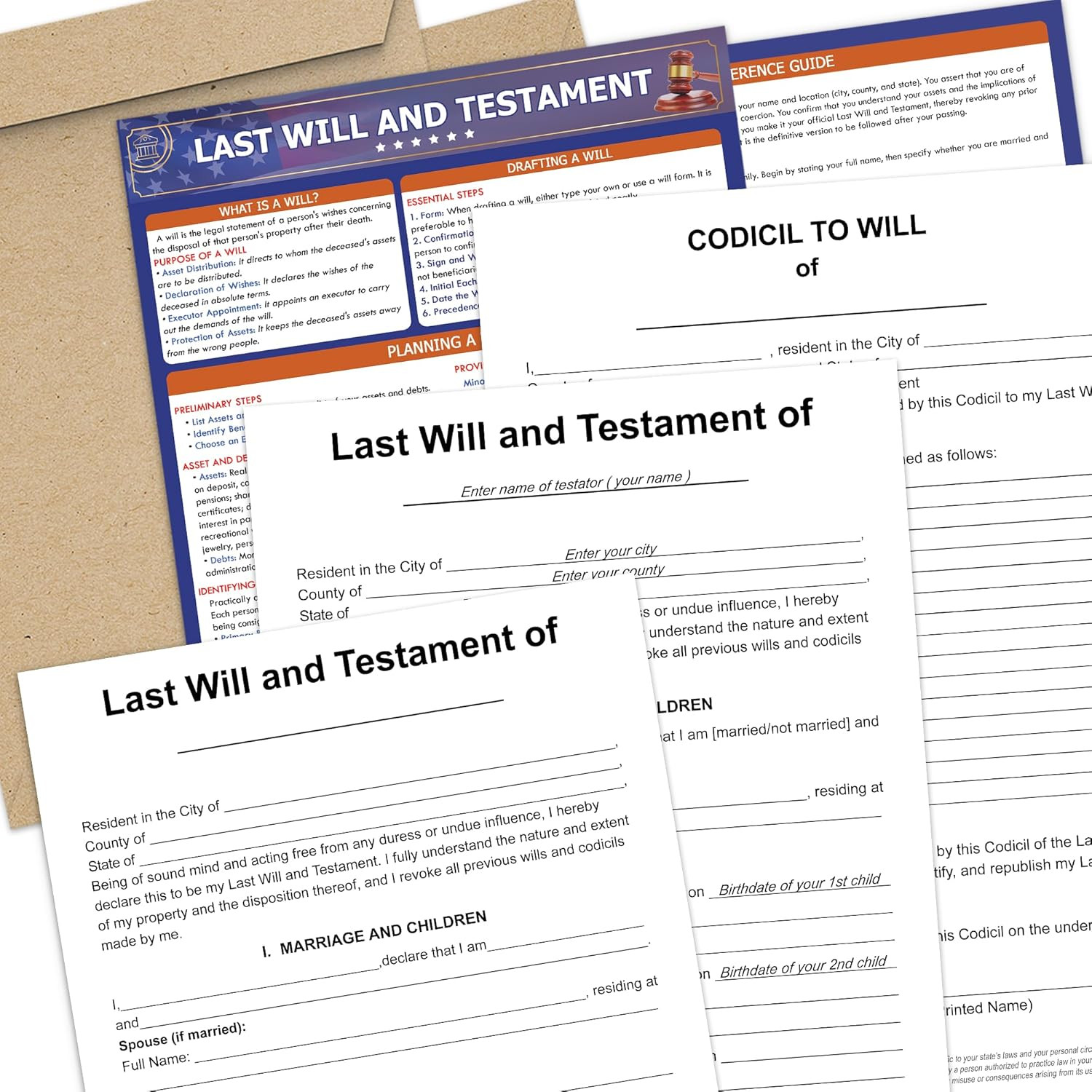 Last Will and Testament Kit 2026 – Legal Will, Trust Forms for Estate Planning,