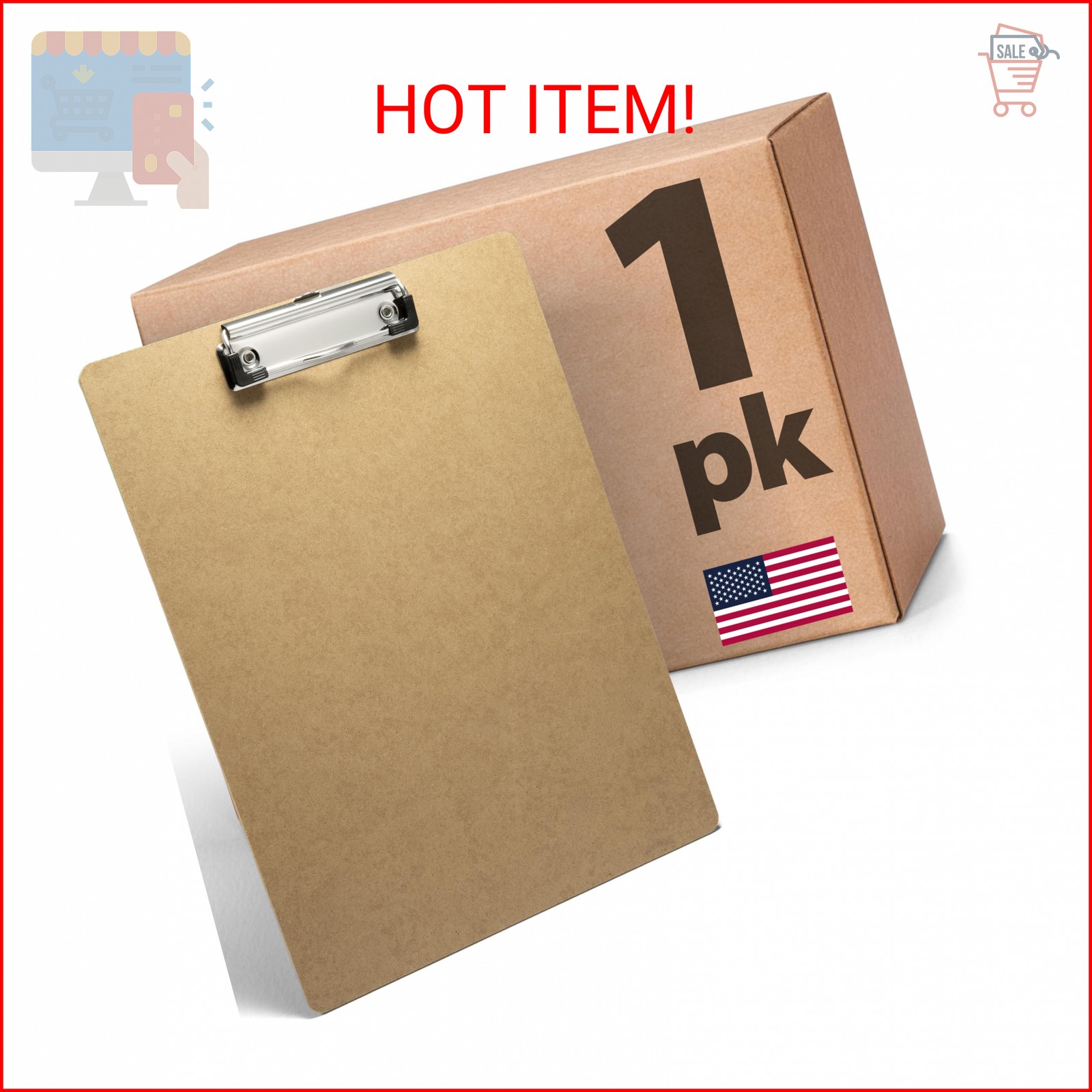 Officemate Recycled Wood Clipboard, Letter Size, Low Profile Clip, 9 x 12.5 Inch