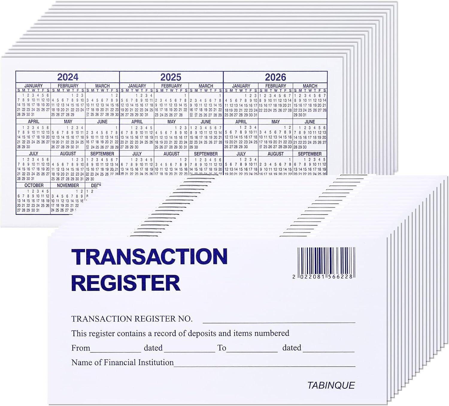 24 Pcs Check Registers for Personal Checkbook, Easy to Read Checkbook Register