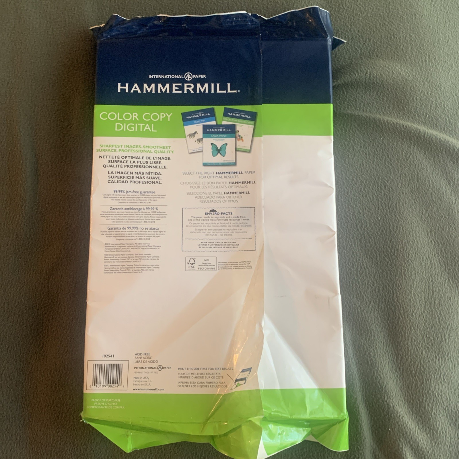 Hammermill Color Copy Digital Paper. 11” X 17”. Open Pkg. Unknown Sheet Number.