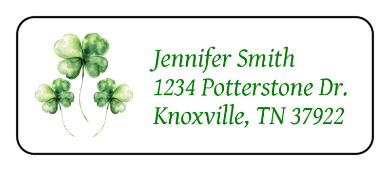 30 St. Patricks Day personalized return address labels stickers tags