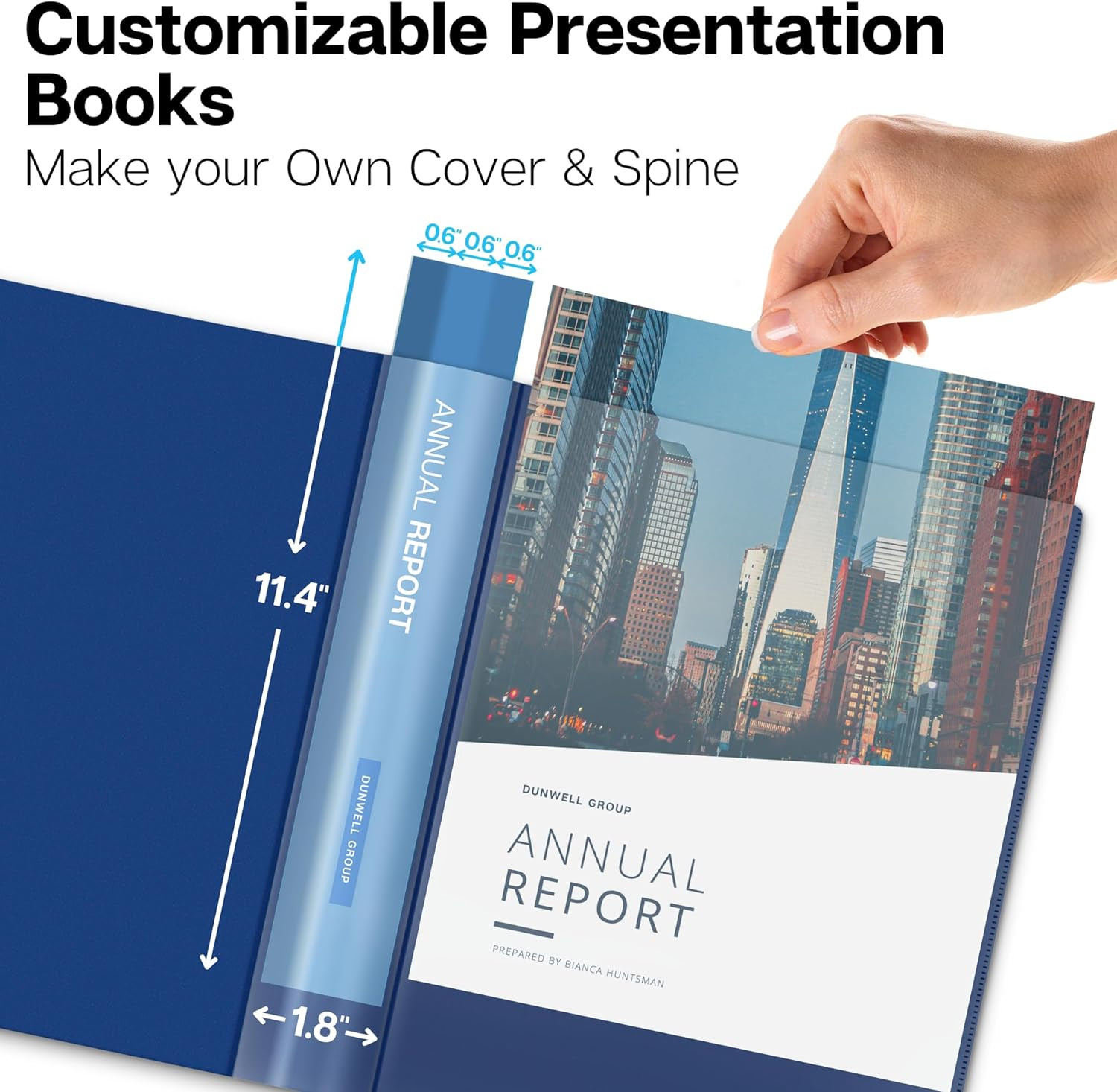 Dunwell Presentation Binder 24-Pocket, Displays 48 Pages, 8.5X11 Portfolio Binde