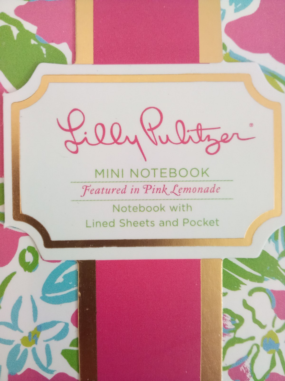 Lilly Pulitzer Spiral Notebook, Pink Lemonade, w/Pen, 8 in x 6 in, NIP