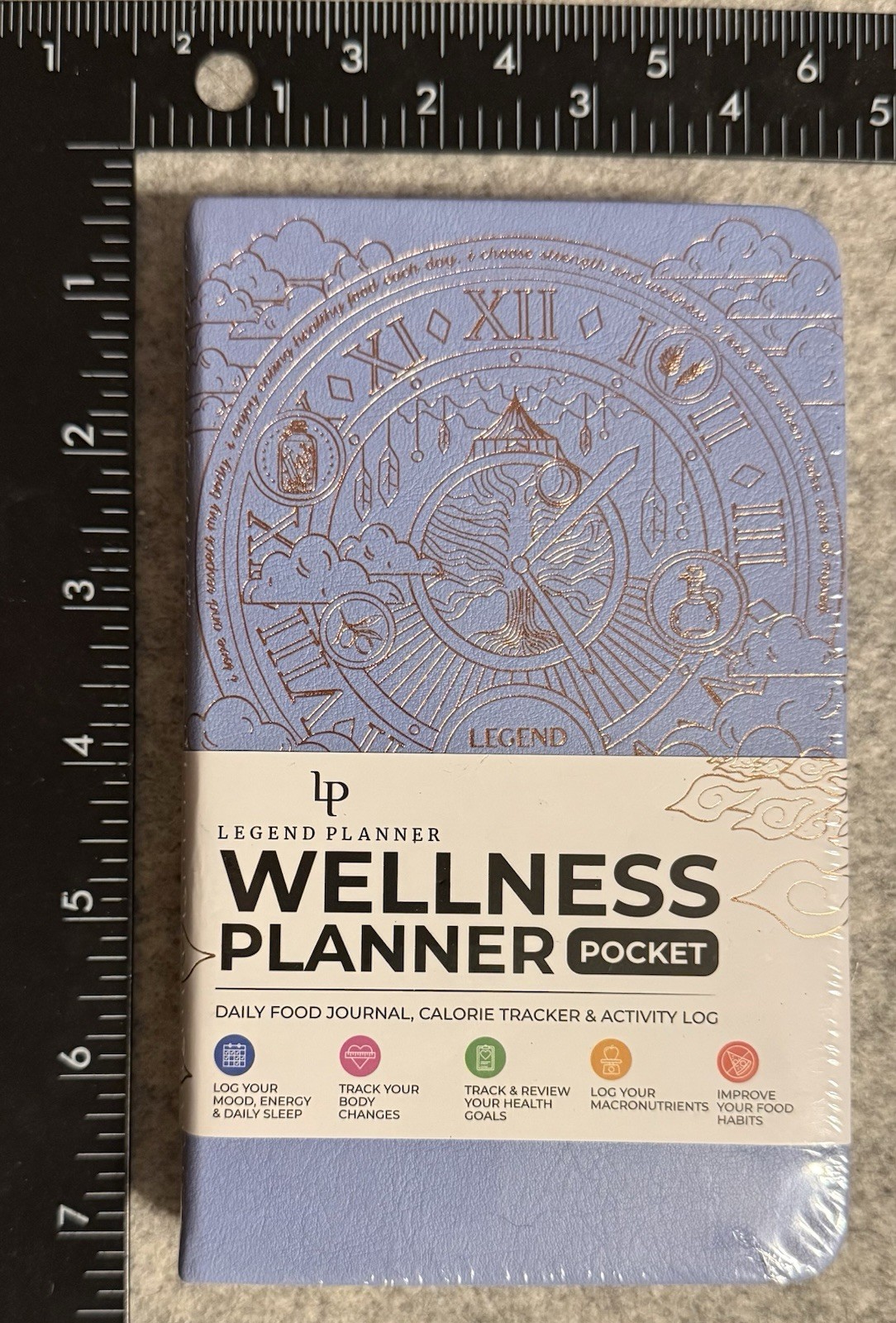 Legend Planner Wellness Planner Pocket – Periwinkle & Gold Foil – Habit Tracker