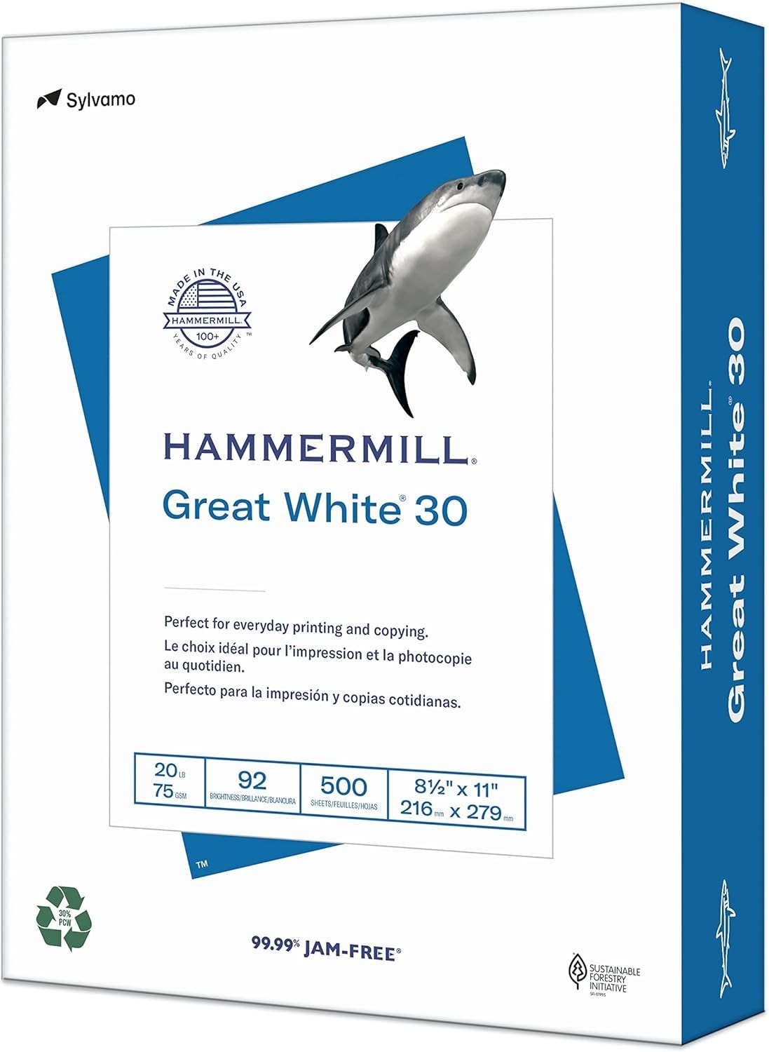 Dependable 8.5×11 Great White Recycled Printer Paper, 500 Sheets – USA Made