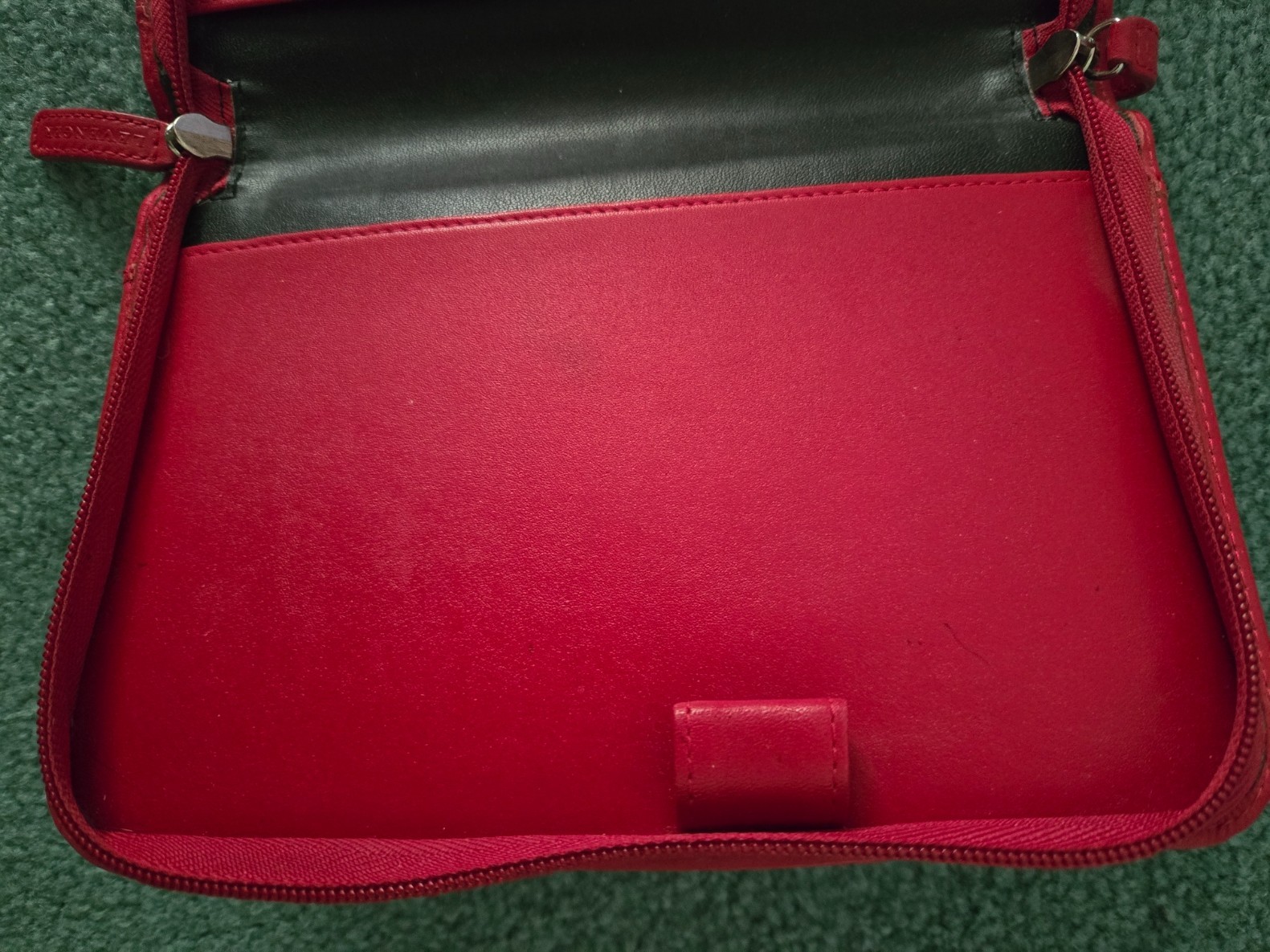 SET Levenger red leather agenda/notebook compact size + 350 circa refill paper