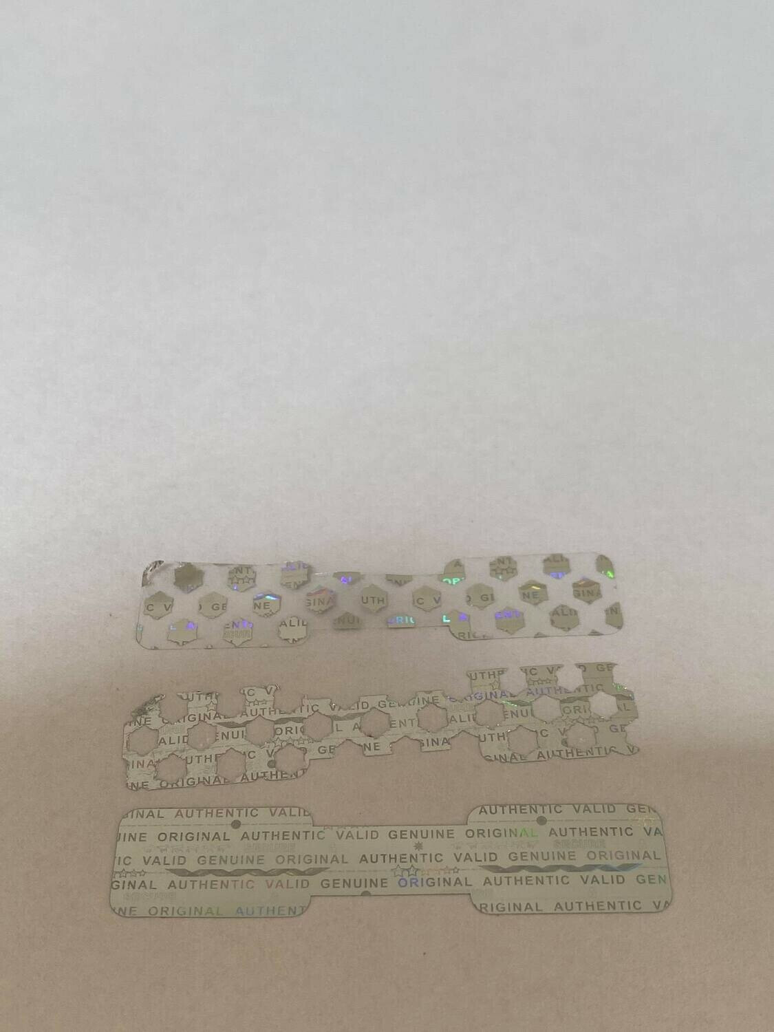1000 SERIAL NUMBERED TAMPER SECURITY VOID HOLOGRAM DOGBONE LABELS SEALS STICKERS