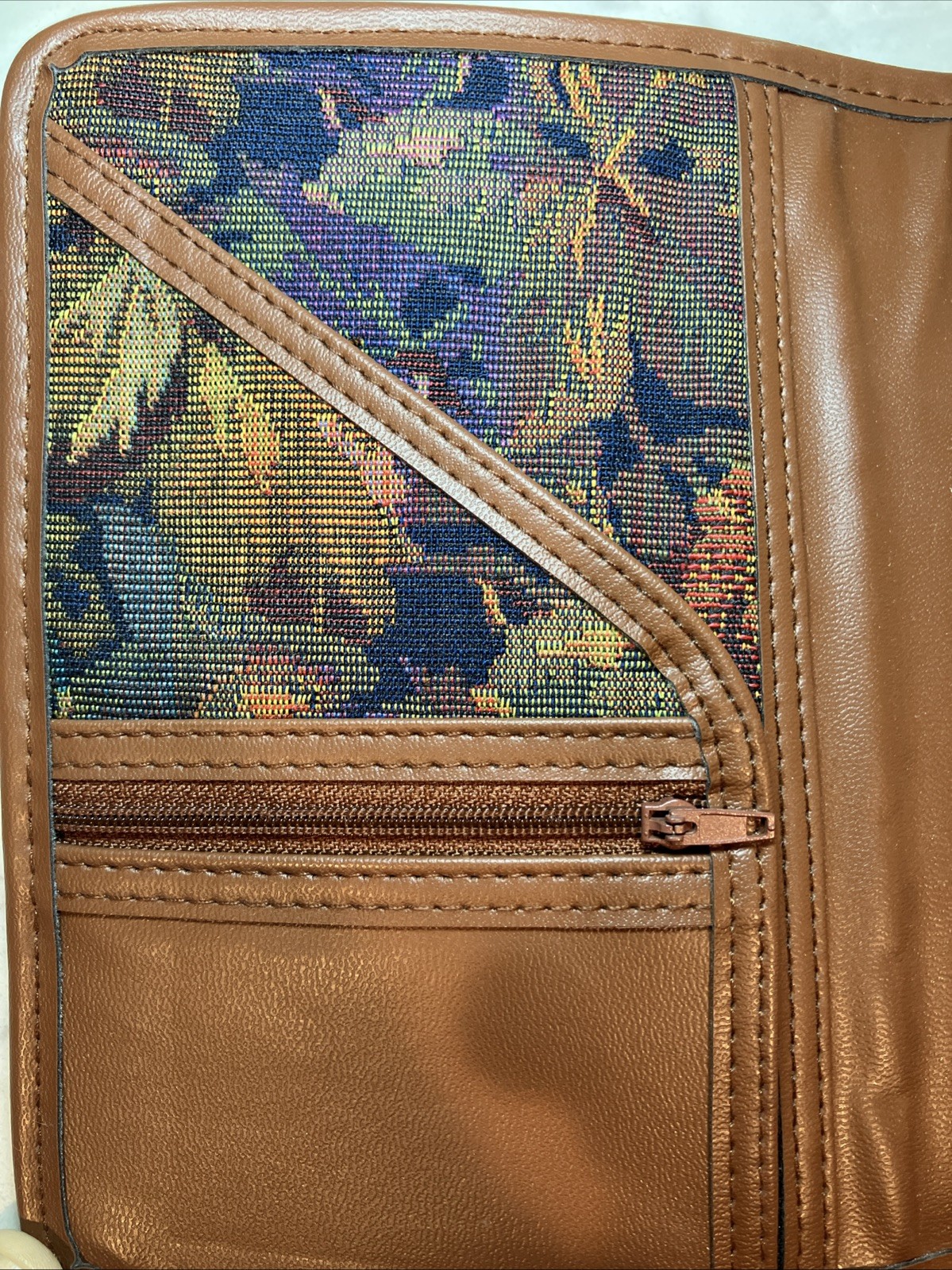 Vintage 90’s Day Runner Floral Tapestry Faux Leather Organizer 6 Ring Planner