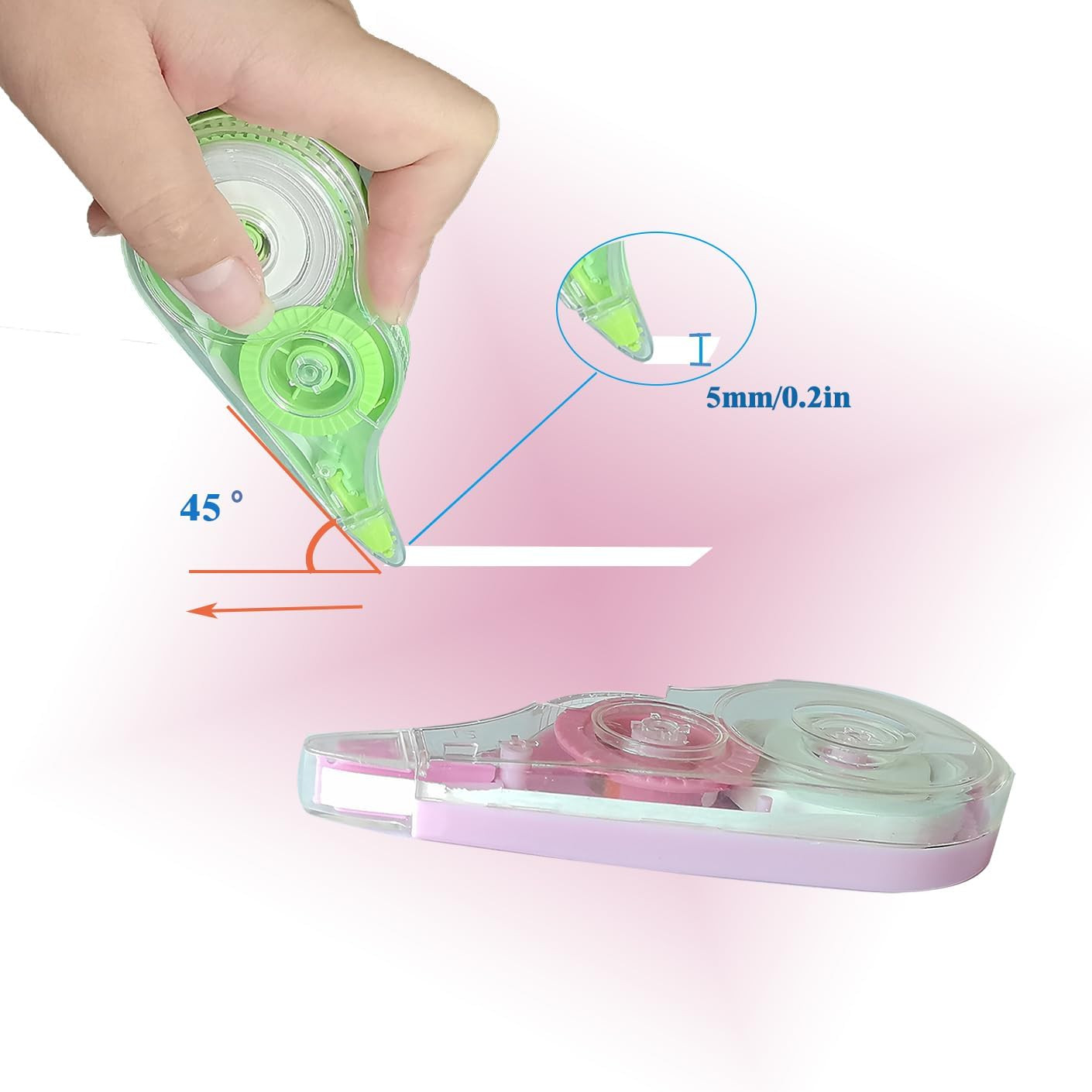 12PCS White Correction Tape,39.4ft Each,Easy To Use Applicator for Instant Corre