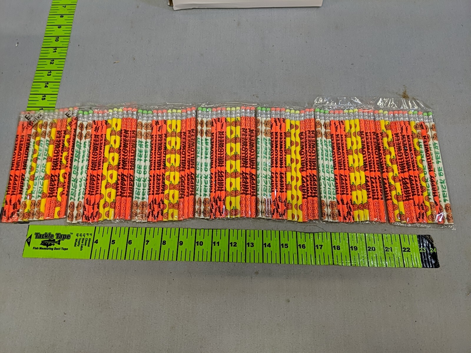 Lot Of 7 Multicolor Design Halloween Pumpkin #2 Wooden Pencils 12 Per Pack (84)