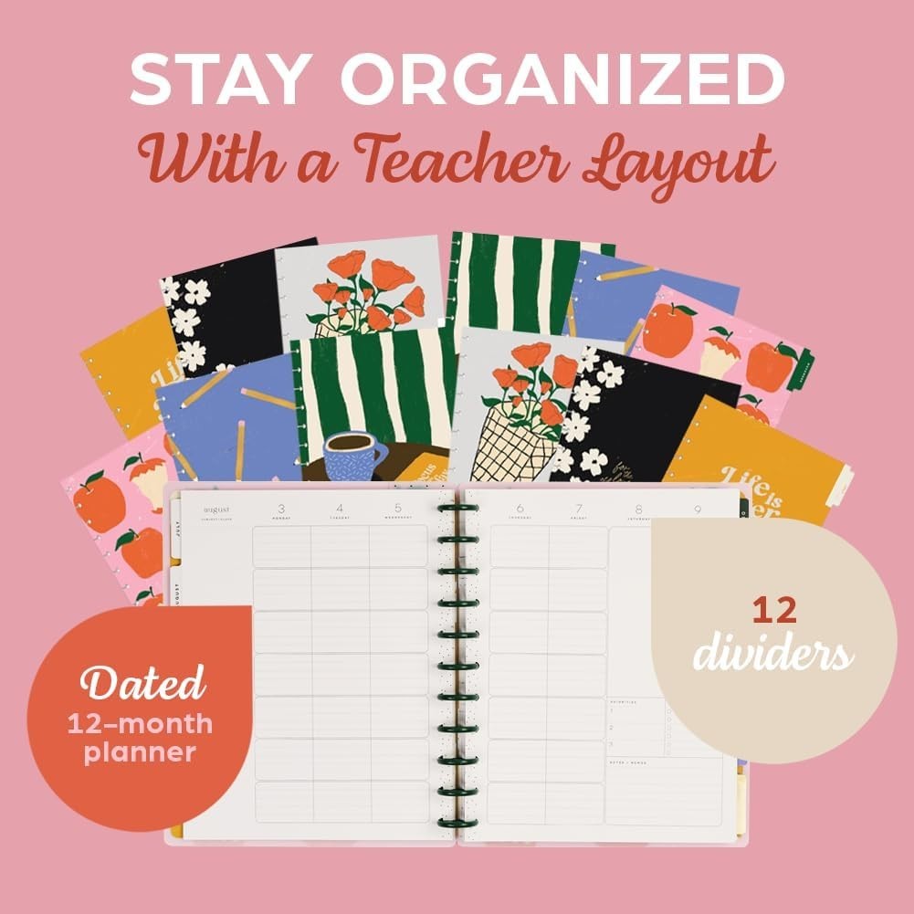 2026-2027 Sunday Sketches Planner, Big Academic Layout for Teachers and Students