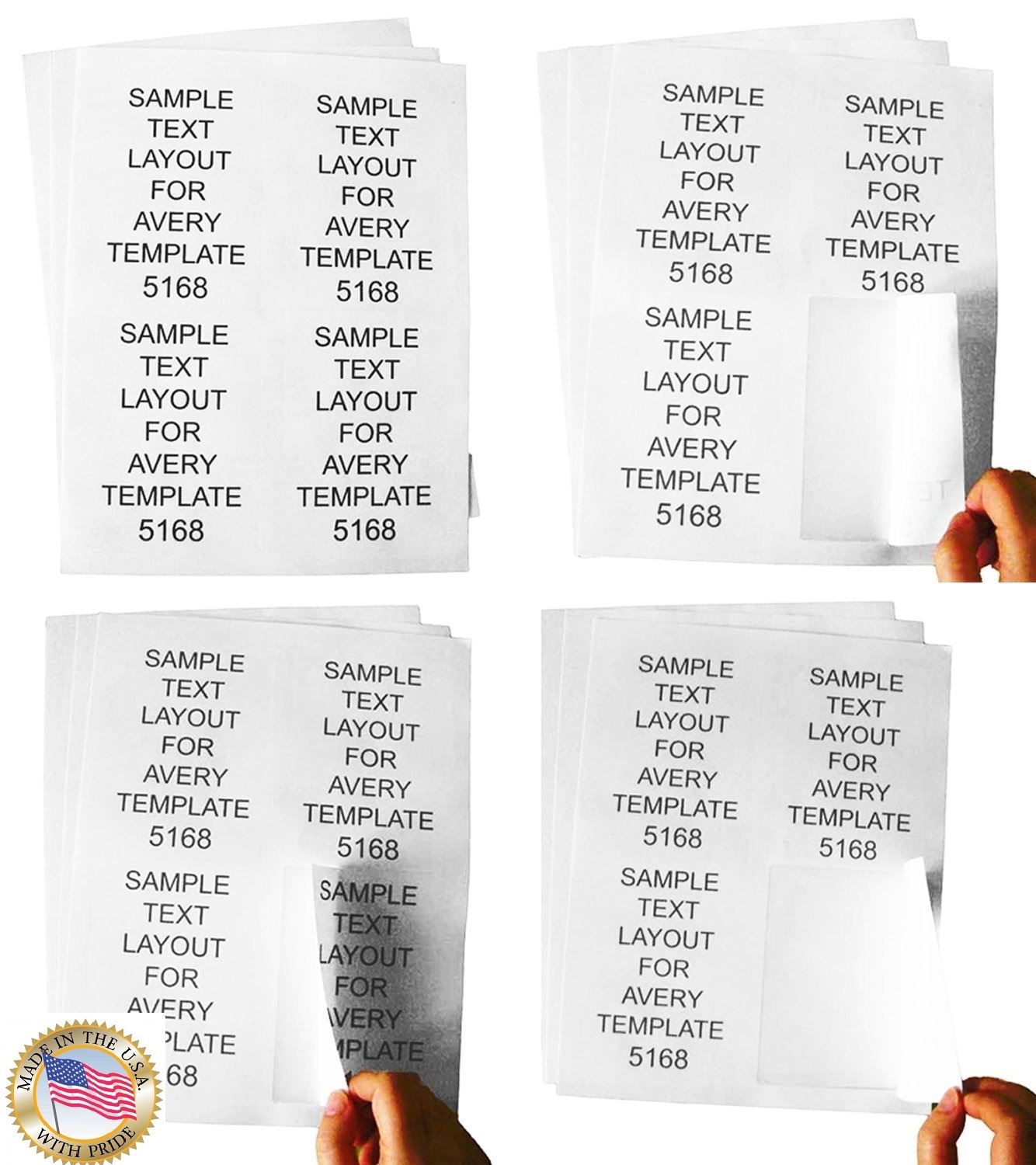 100 Sheets 4 Labels Per Sheet Perforated 4-UP Address Laser / Inkjet Labels 4×5