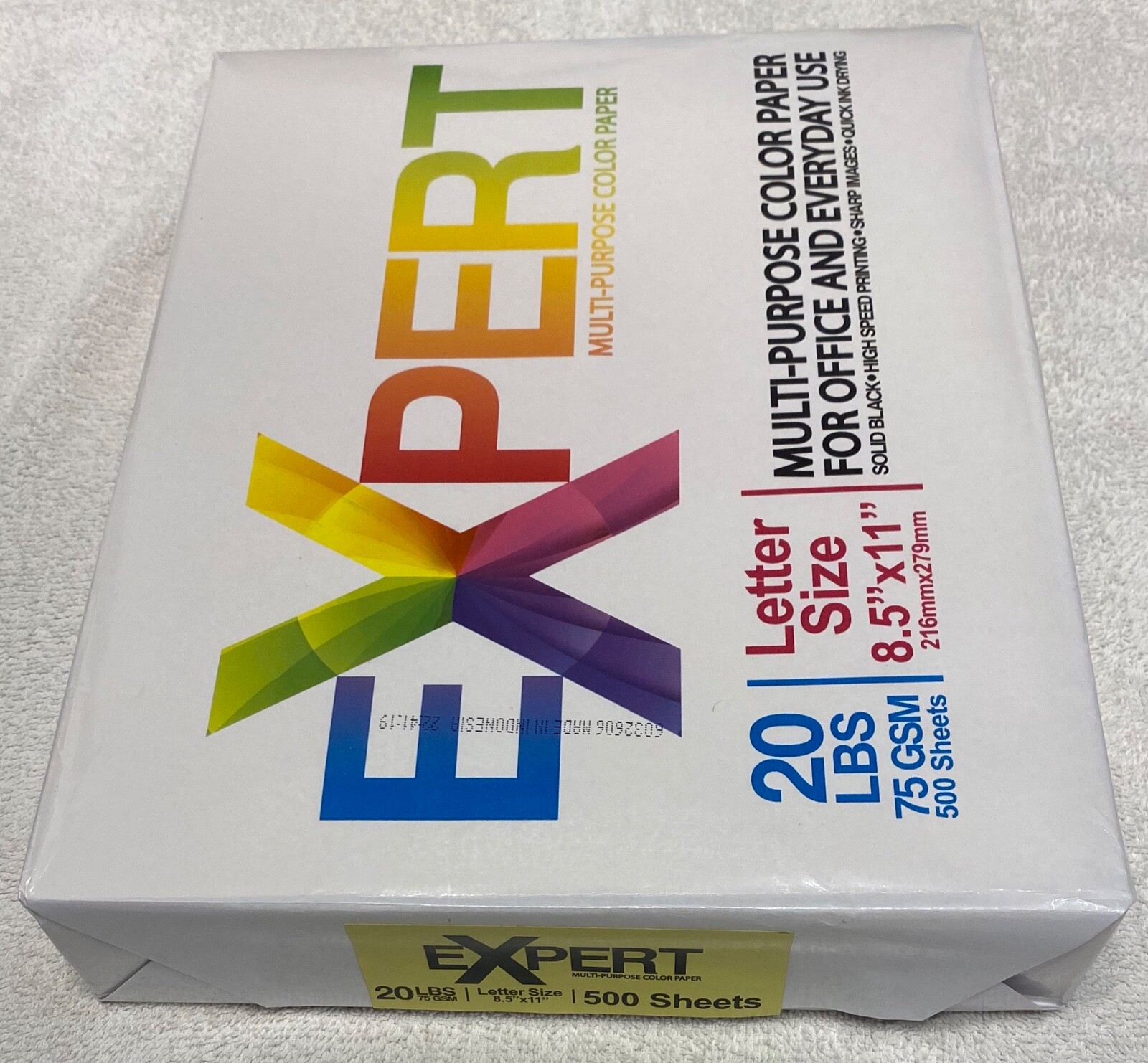 BRIGHT Canary Yellow Copy Paper Expert Multi-Purpose 20lb 500 Sheets SmoothStyle