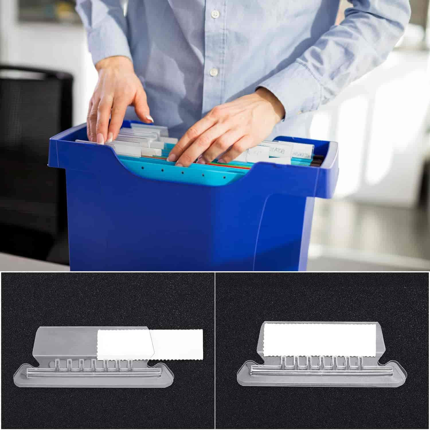 File Folder Tabs, 100 Sets Hanging File Folder Labels 2″ Tabs and Inserts for H