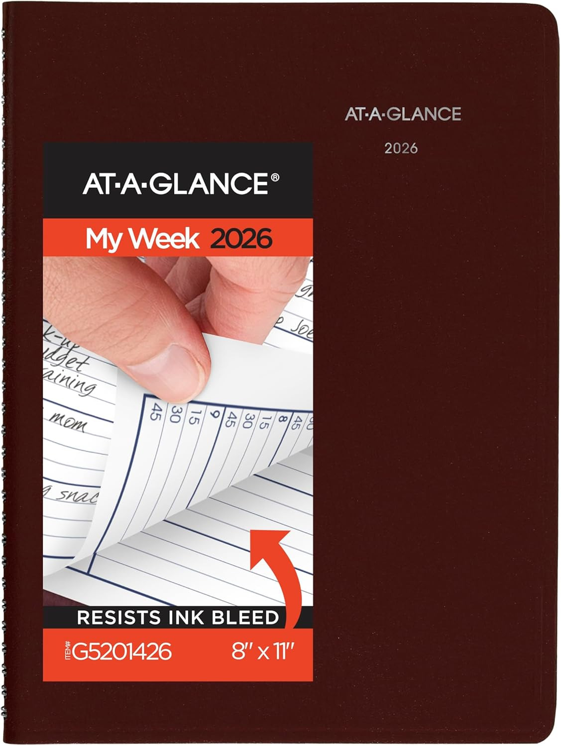 AT-A-GLANCE 2026 Appointment Book Planner, Weekly, 8″ X 11″, Large, Quarter-Hour