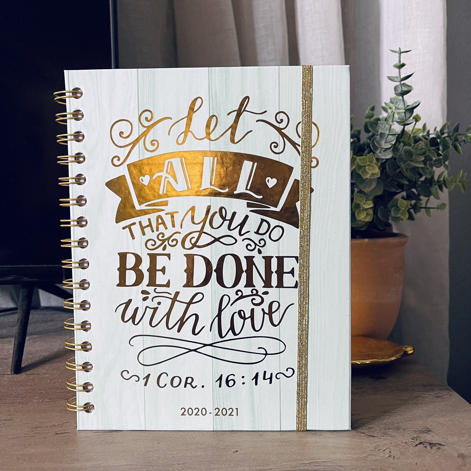 2021 Planner 18 Month Weekly Agenda 8/20-01/22 Corinthians Blue Gold Elastic