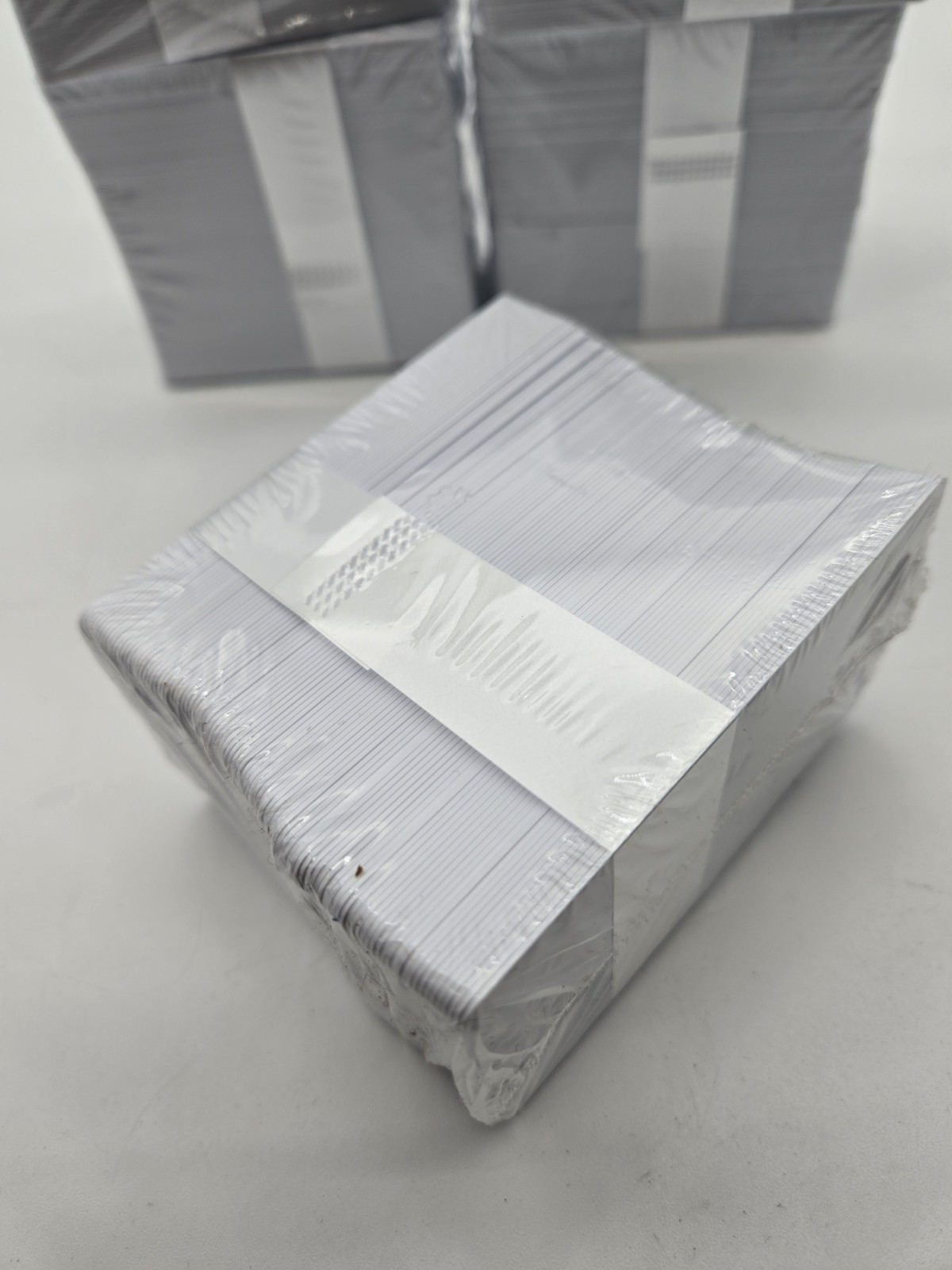 Lot Of 5 (100) OEM Blank White PVC Cards Packs – CR80, 30 Mil, Credit Card Size