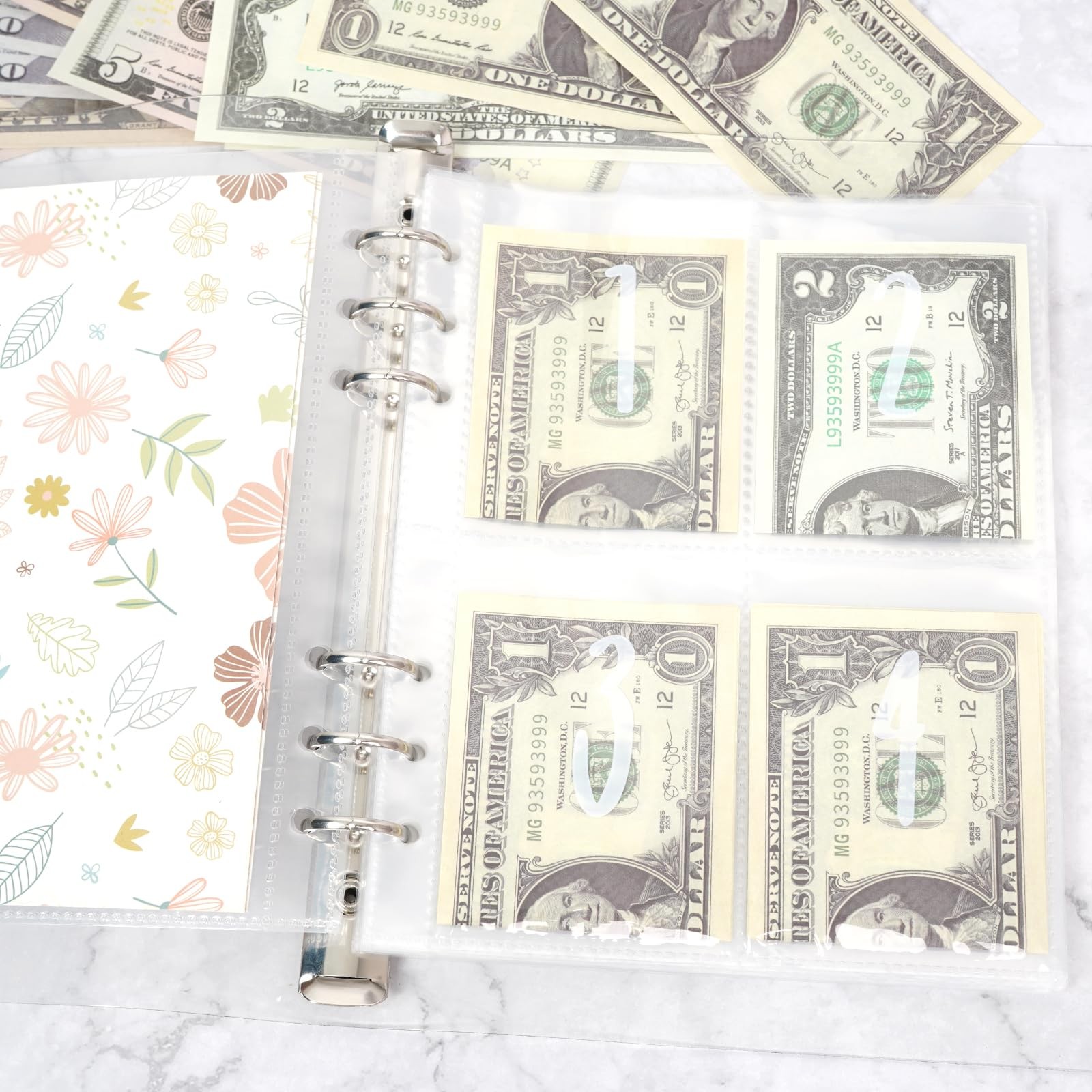 100 Envelopes Money Saving Challenge Binder PreNumbered Pockets Tracker