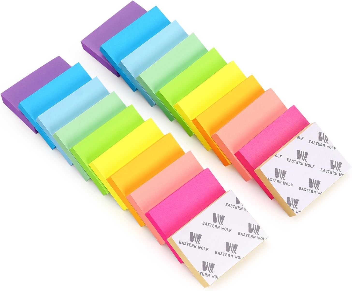 Sticky Notes 1.5×2 10 Bright Colors 20 Pads 100 Sheets/Pad