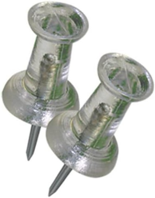 40-Pack Clear Push Pins – Durable, Easy to Use Reusable Tacks for Organization