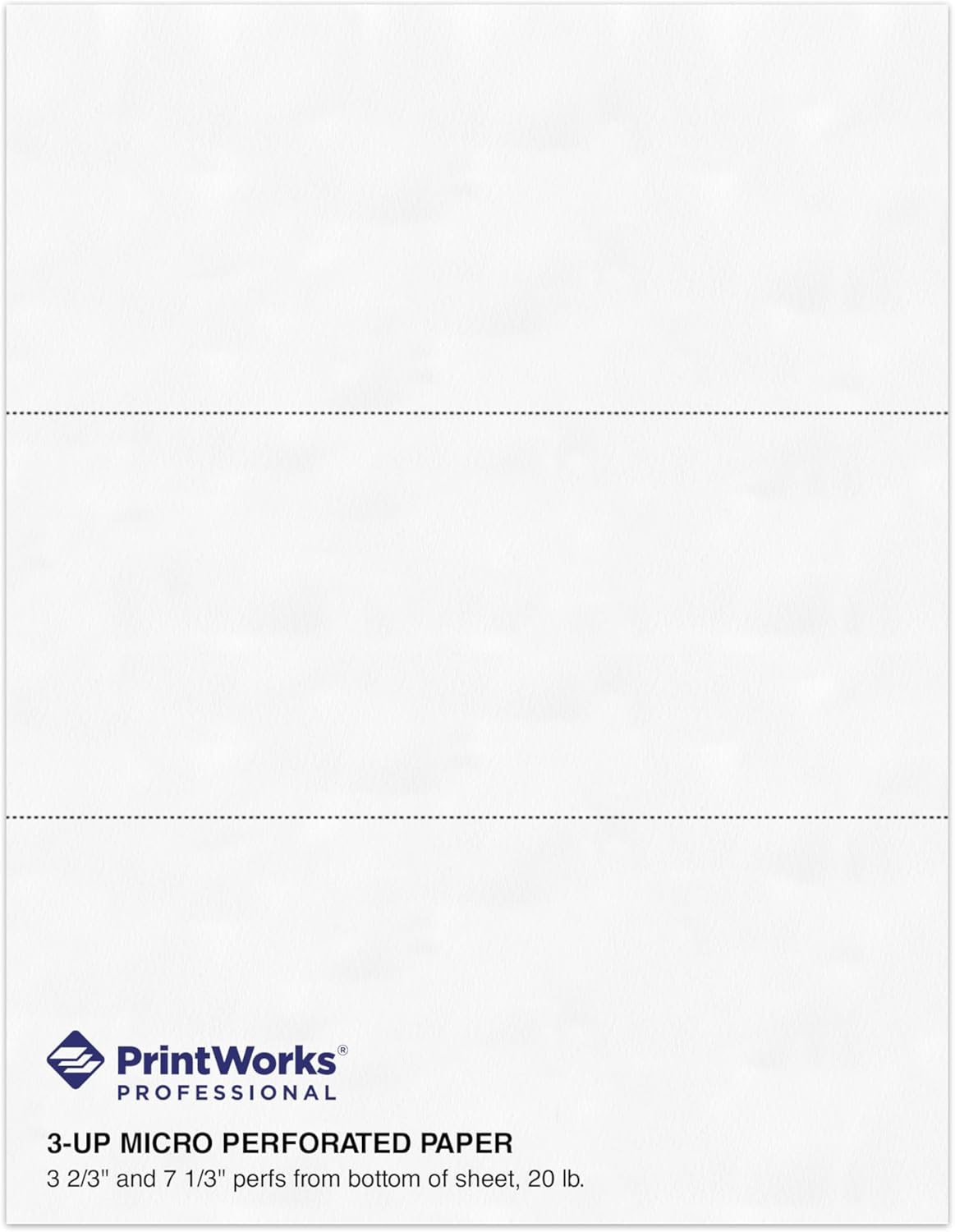Printworks Professional 3 Part Perforated Paper 8.5” X 11” – Perfect for W-2, 1