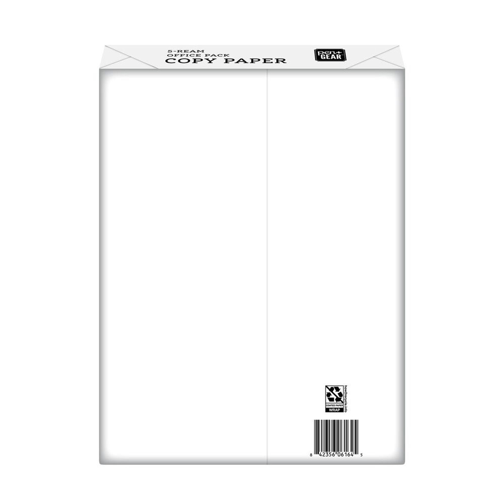 COPY PRINTER PAPER 8.5″ X 11″, 92 Bright, 20 Lb., 5 Reams (2,500 Sheets)