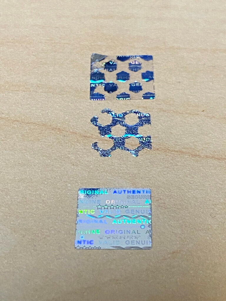 100 SERIAL NUMBERED HOLOGRAM SECURITY LABELS STICKERS SEALS .50 Inch Sq.