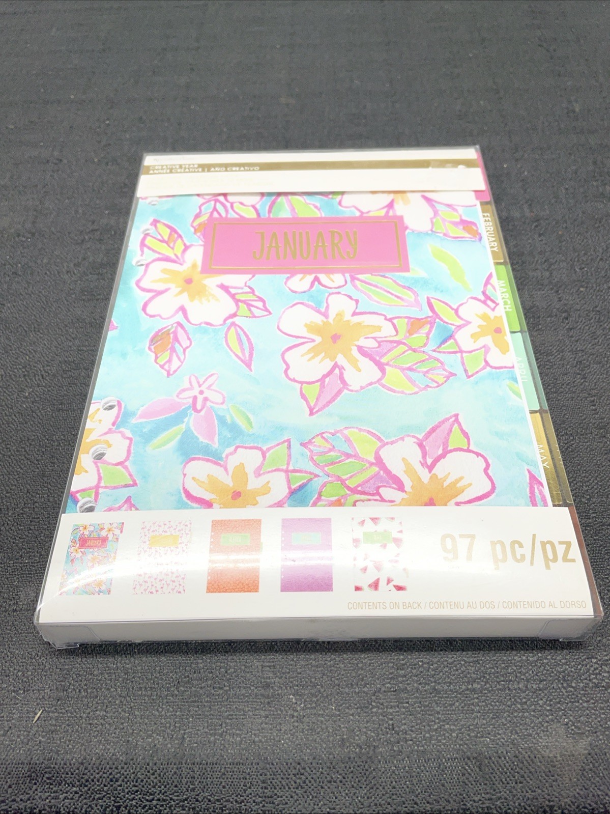 RECOLLECTIONS Creative Year 97-Piece 12 Month Calendar Pack 6″ X 8 1/2″ NEW
