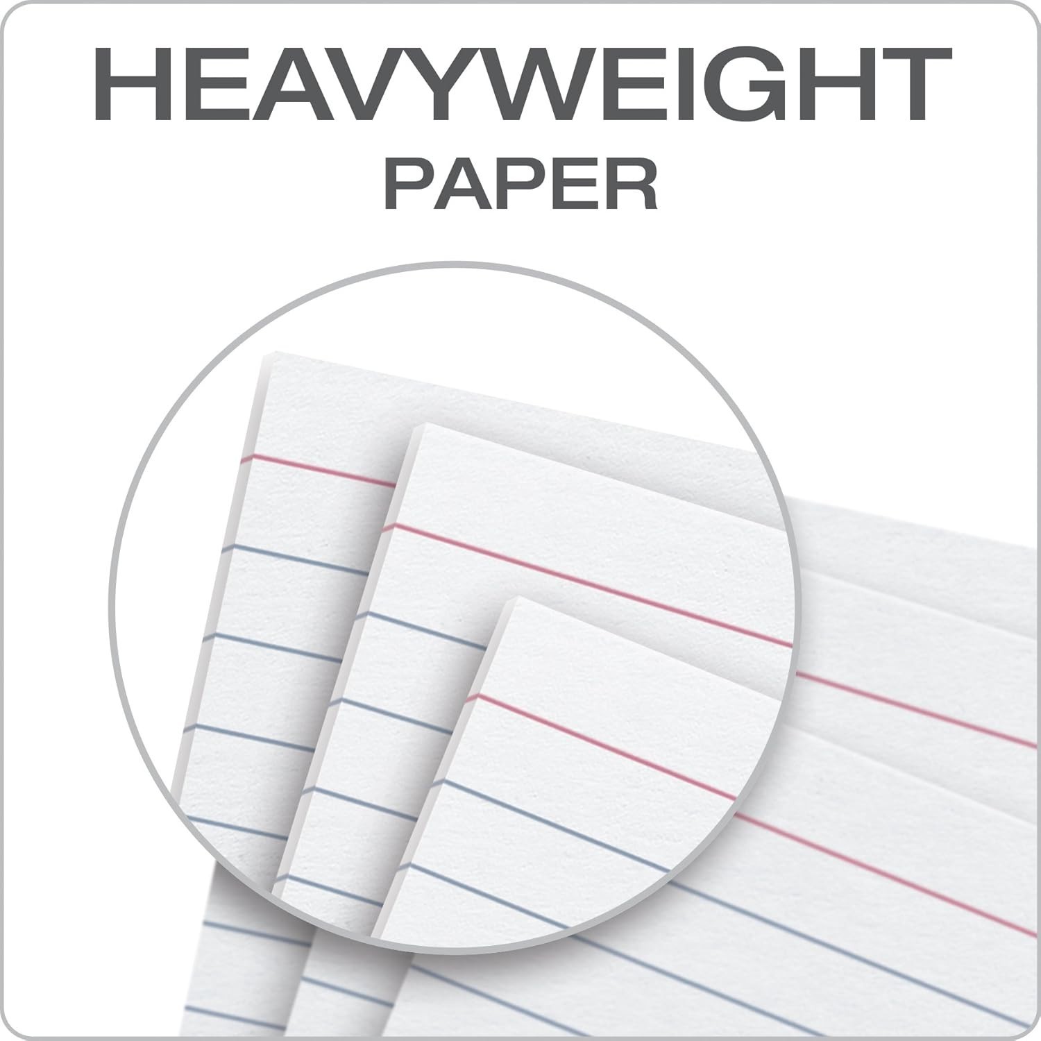 Oxford Heavyweight Ruled Index Cards, 3″ X 5″, White, 100 per Pack (63500)