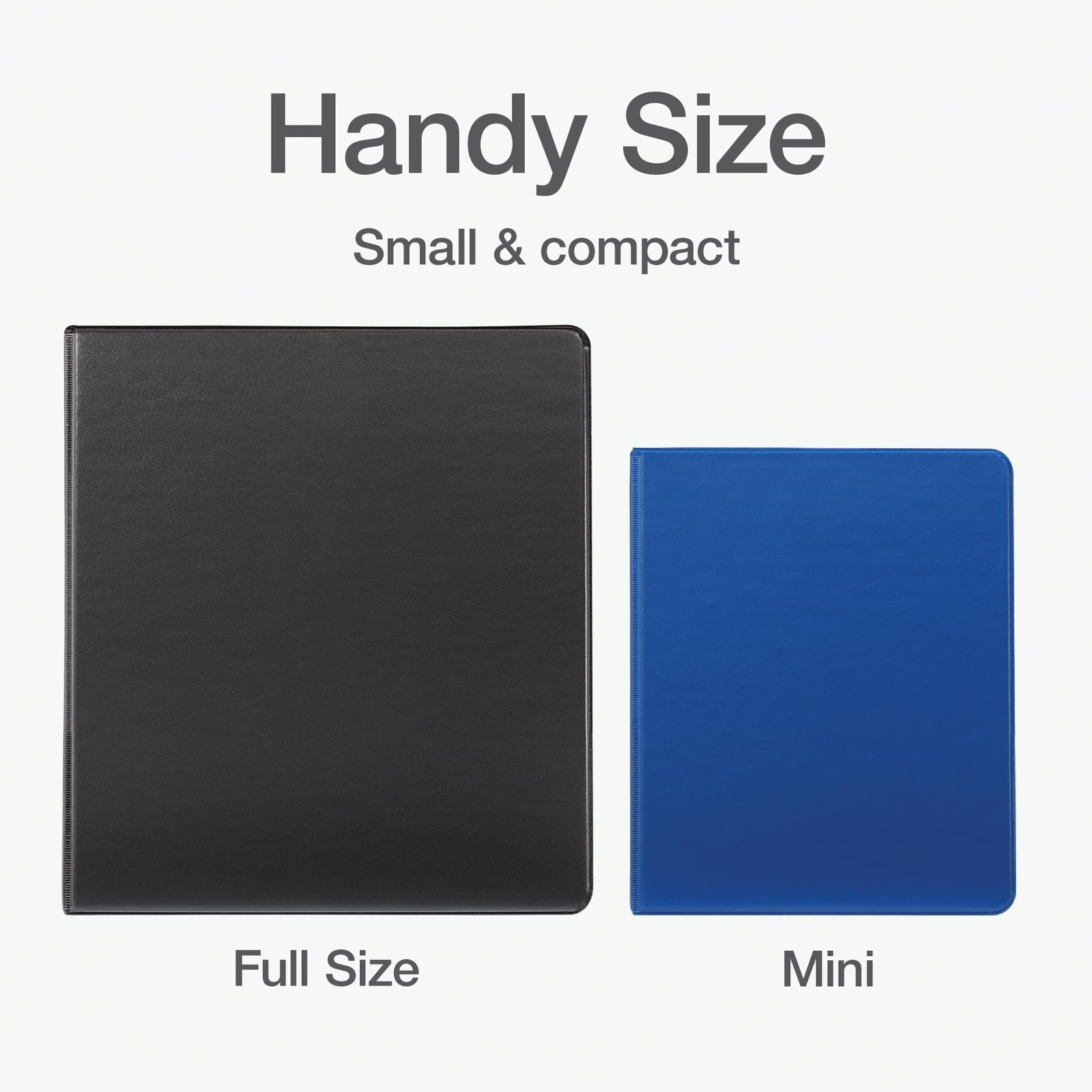 Oxford Mini View Binders, 1″ Round Rings, Small Binders for 1 Inch, Blue