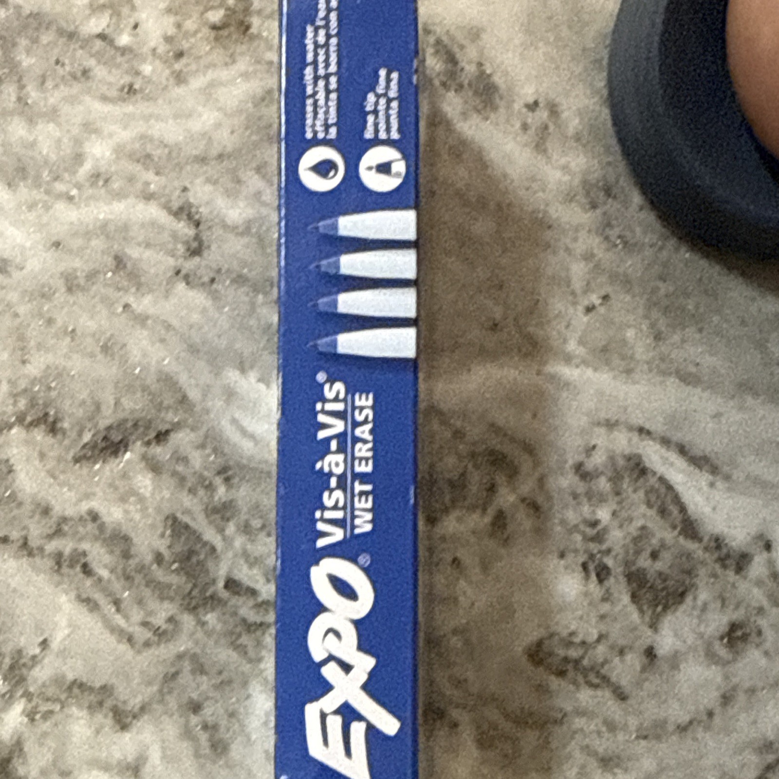 EXPO Vis-a-Vis Wet Erase Markers Blue Fine Tip 12 Count MPN 16003