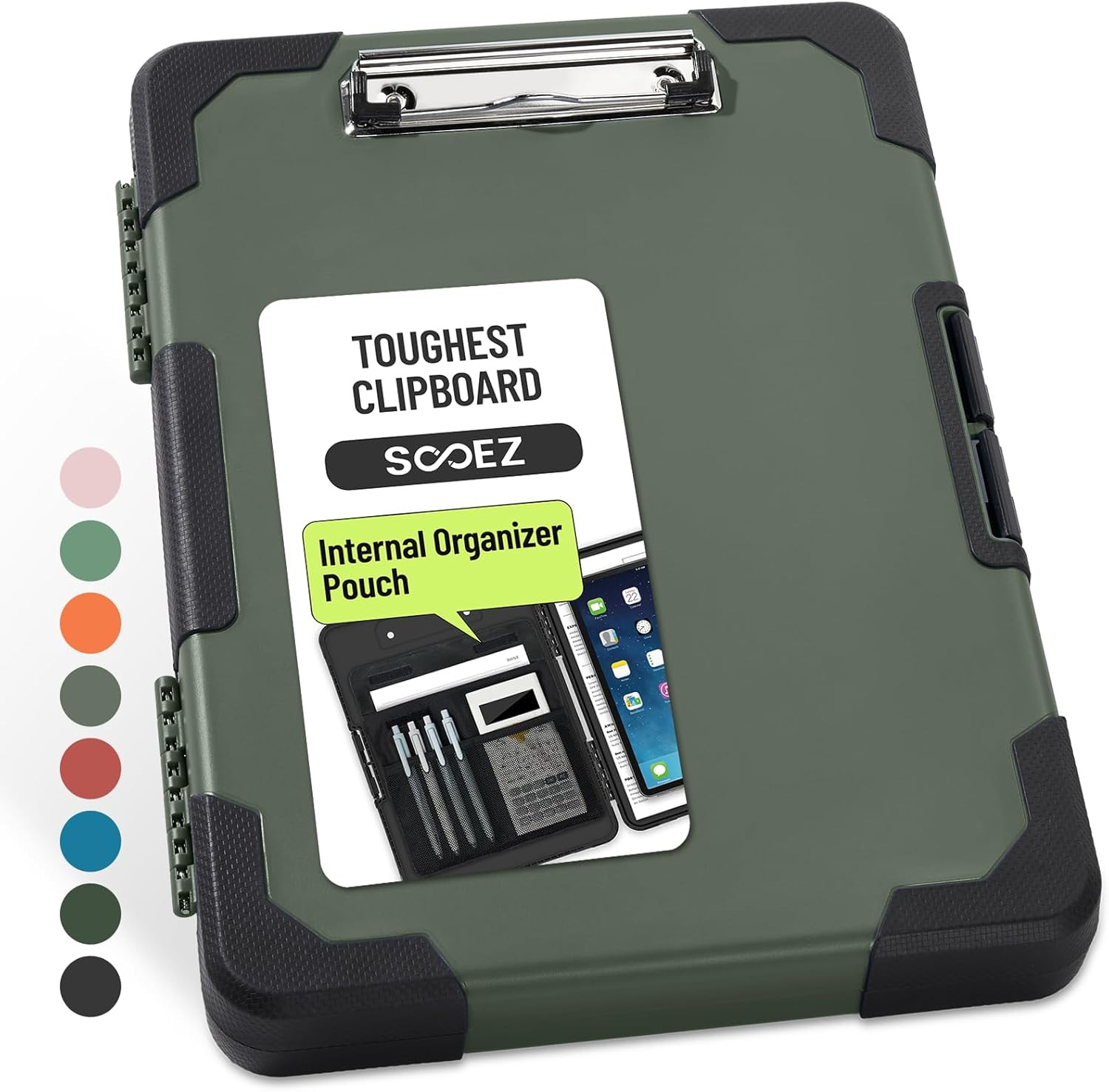 Sooez Toughest Clipboard with Storage, Internal Pen Pouch Included, Letter/ A4 S