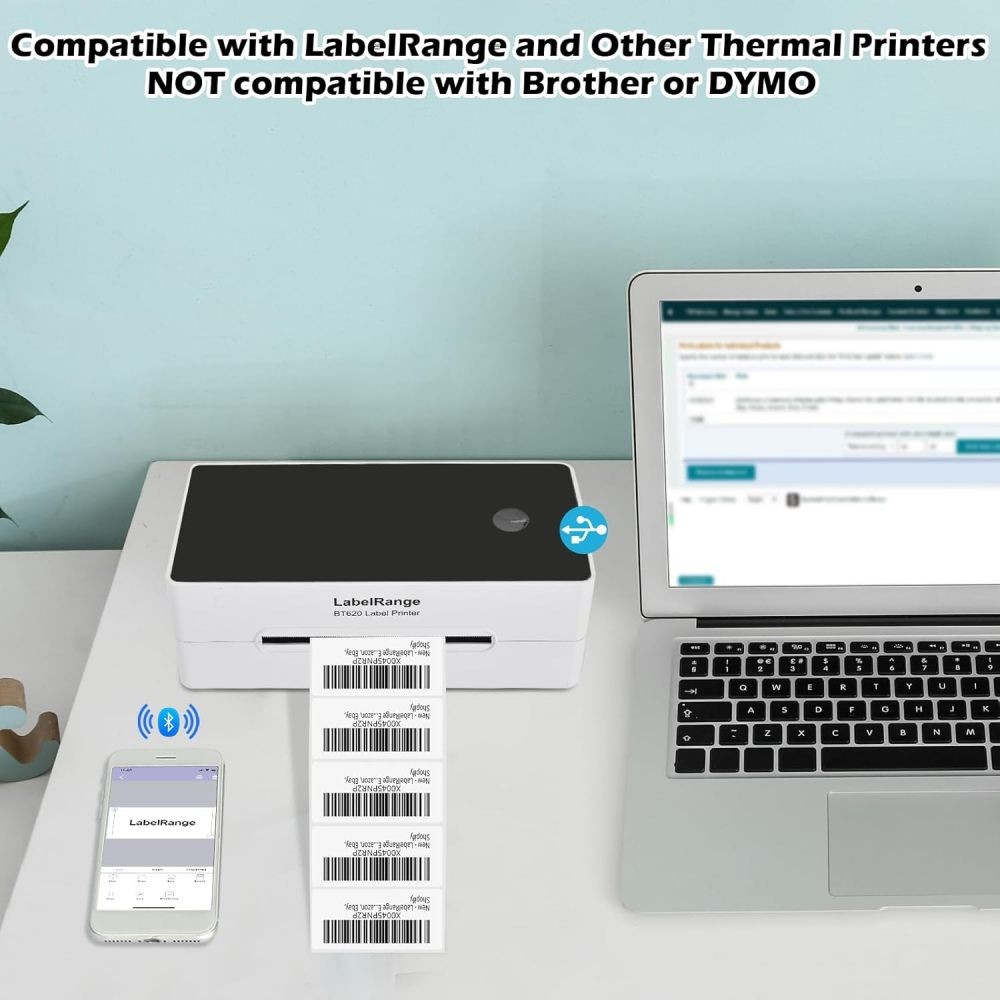 2″ x 1″ Direct Thermal Labels Sticker 1300/Roll for Rollo & Zebra LP2824 LP2844