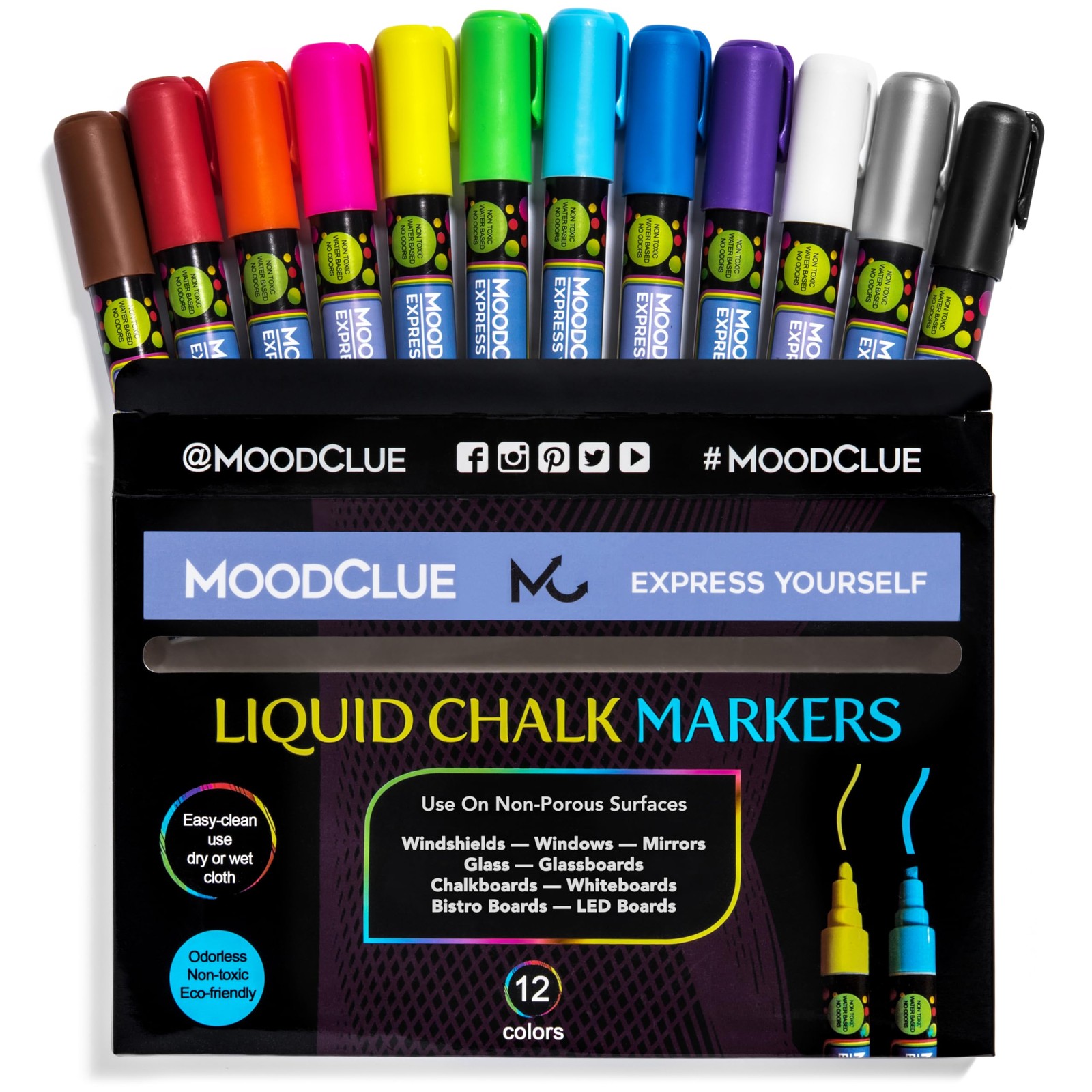 1 Count (Pack of 12), Yellow, Light Blue, Neon Green, Hot Pink, Orange,…