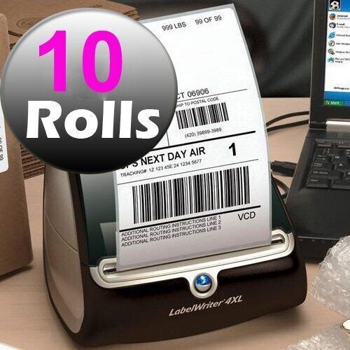 10 Rolls Direct Thermal Shipping Labels 220/Roll 4×6 Compatible Dymo 4XL 1744907