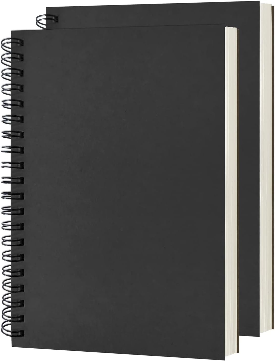 DSTELIN Blank Spiral Notebook, 2-Pack, Soft Cover, Sketch book, 100 Pages / 50 S