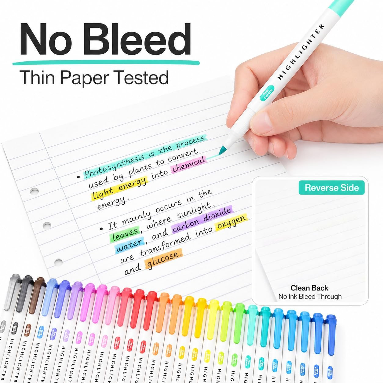 25 Pack Pastel Highlighters Assorted Colors, Dual Tip Chisel and Fine Tip Bib…