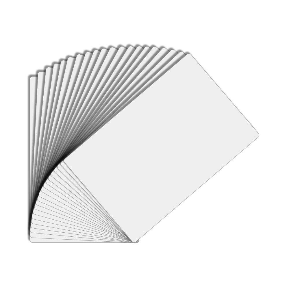 BOMFLORE Premium Blank Inkjet PVC Cards for ID Badge Printers – Graphic Quali…