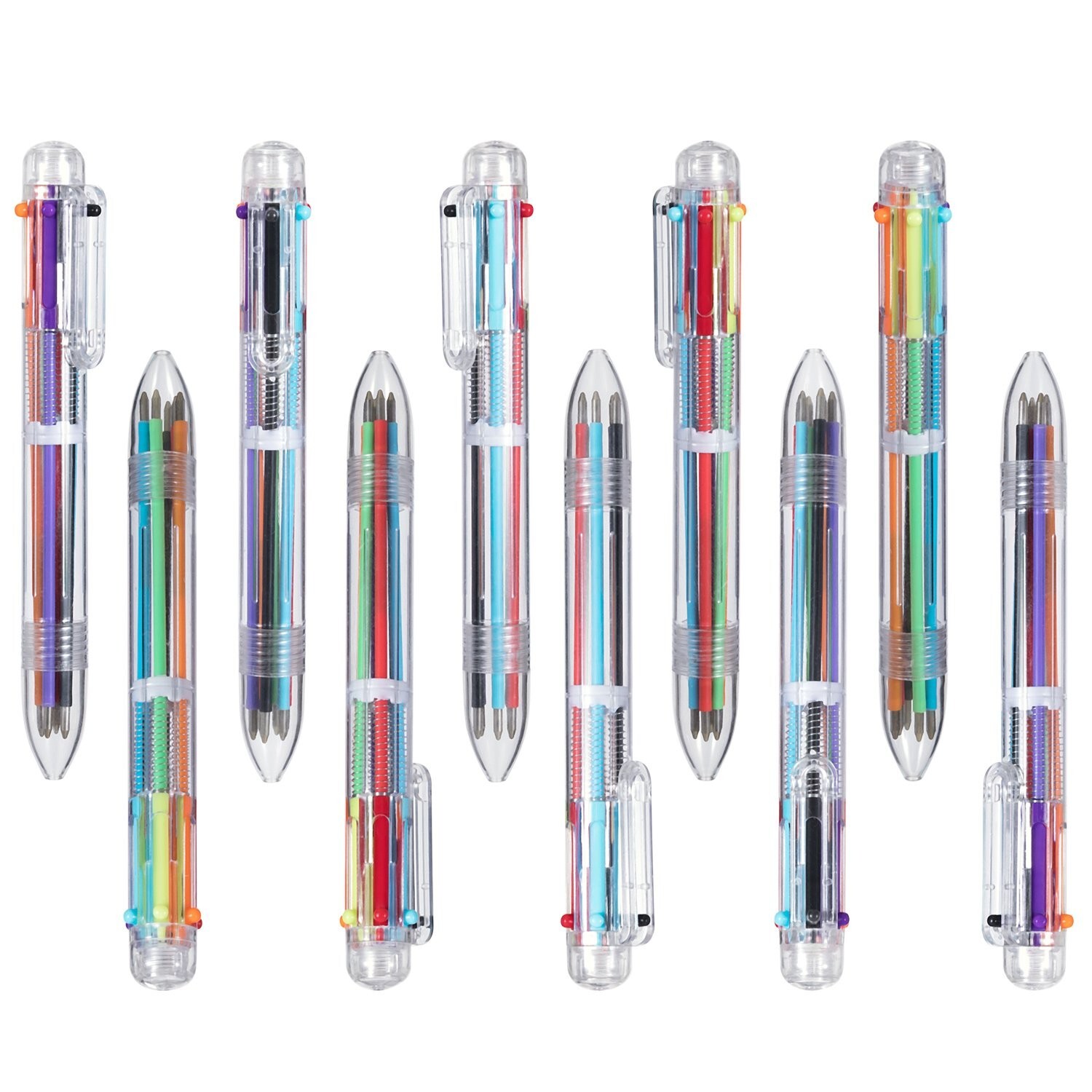 favide 22 Pack 0.5mm 6-in-1 Multicolor Ballpoint Pen,6-Color Retractable Ball…