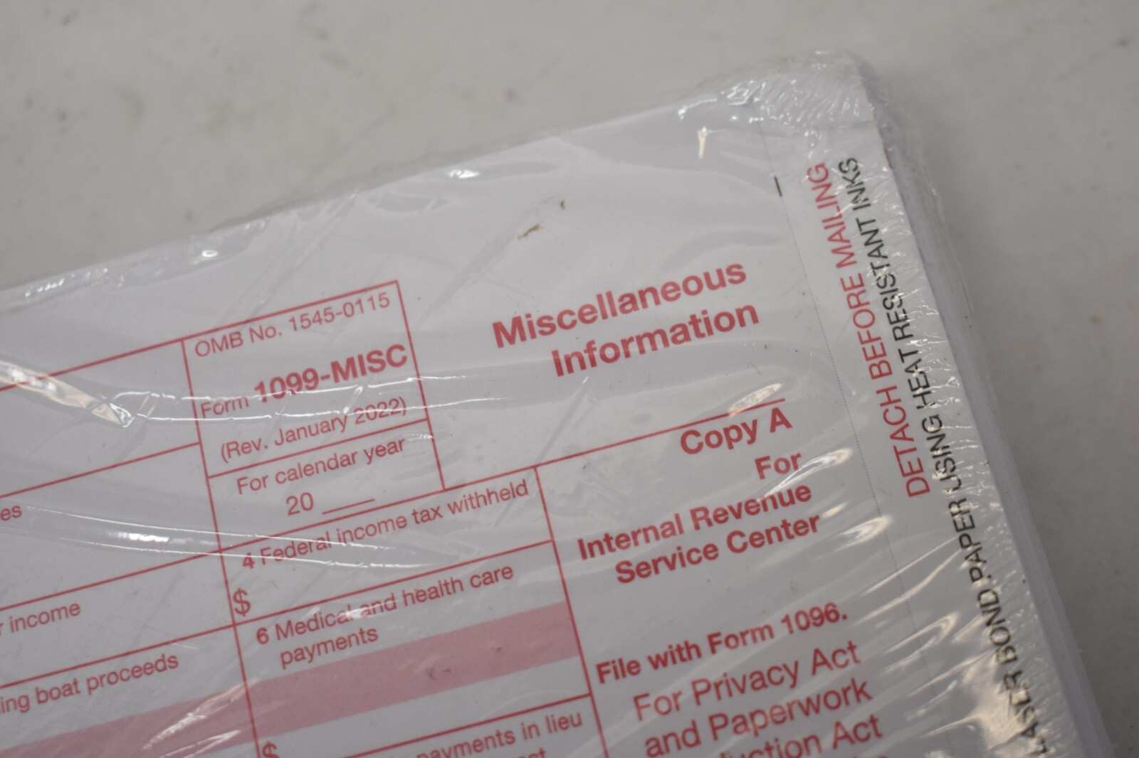 1099 Misc 4 Part Packaged Set w Self Sealing Envelopes 50 Employees Laser Set