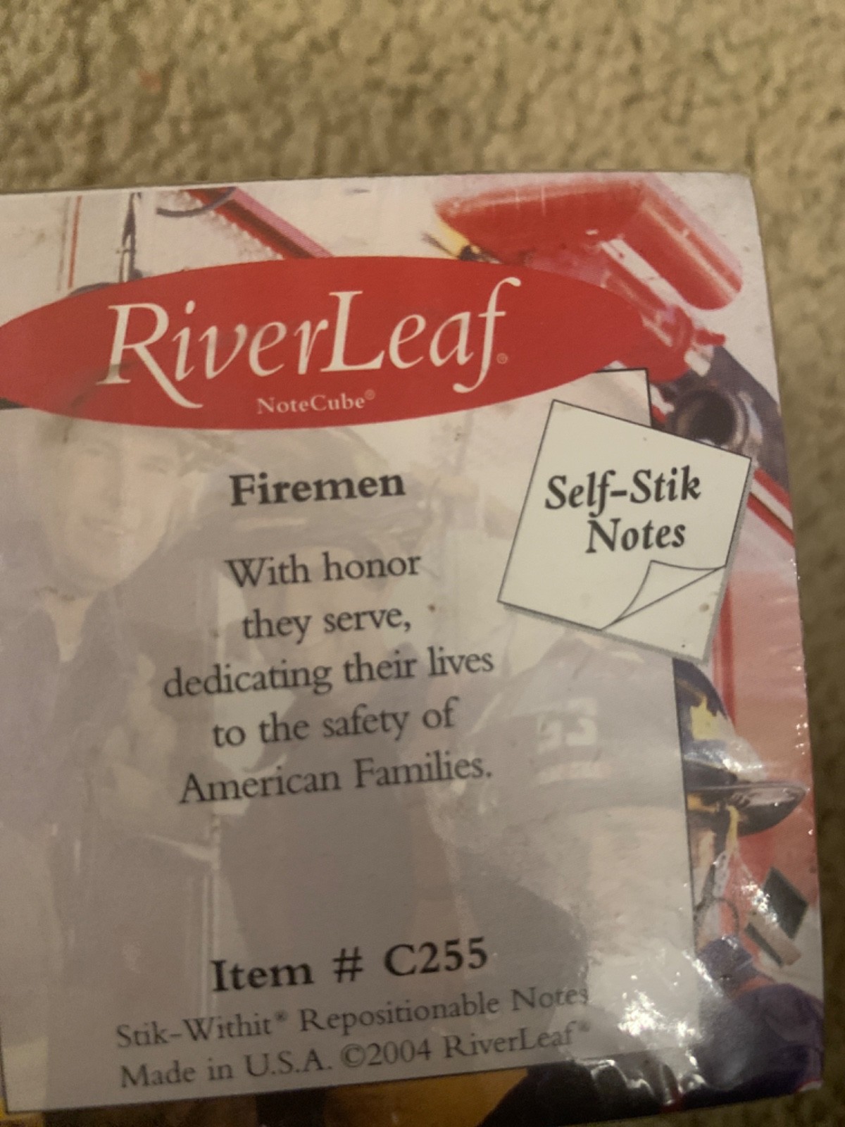 NWT Lot of 3 Vintage Riverleaf Self Stik Notes, Statue of Liberty, Firemen etc