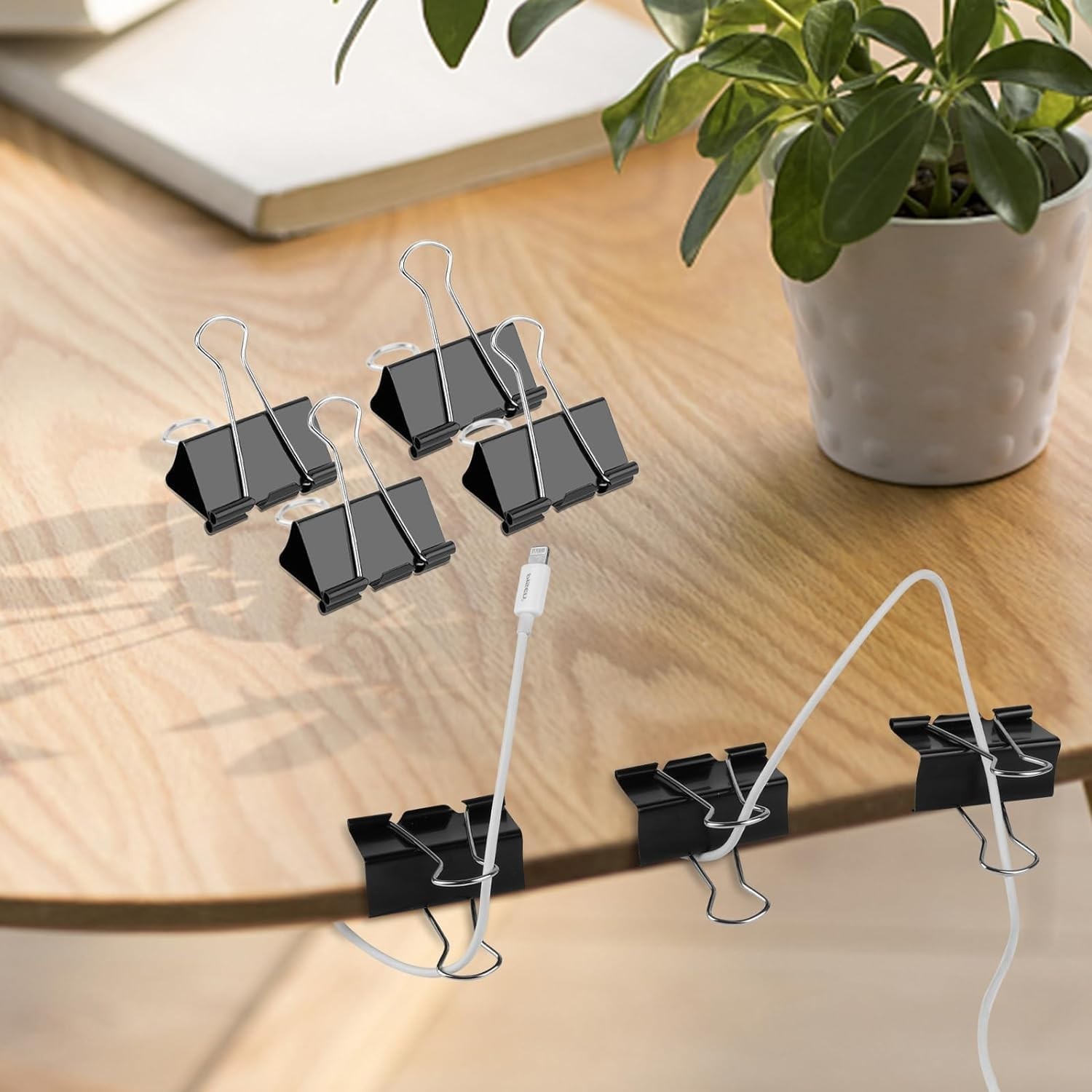 Tempered Steel Extra Large Binder Clips – 2 Inch, 144 Count for Organization