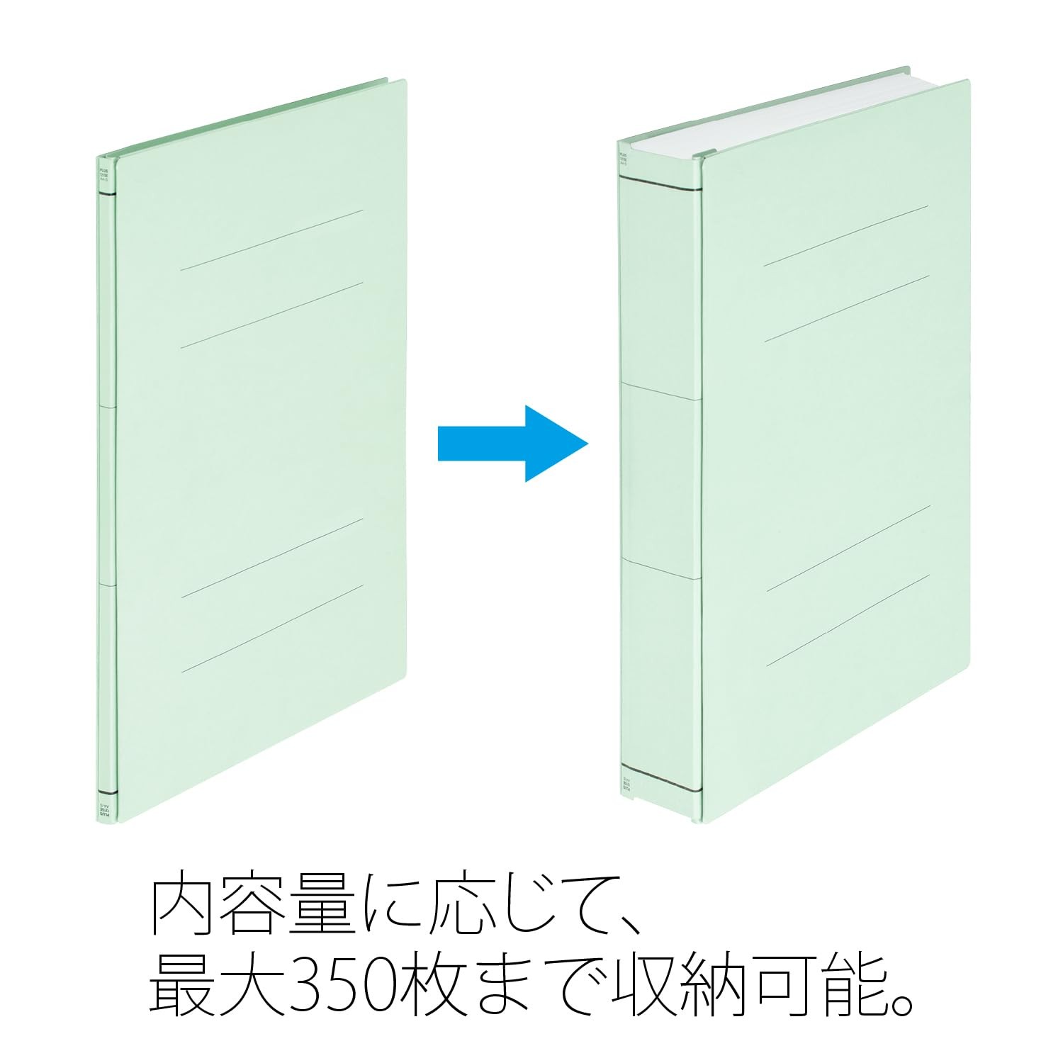 PLUS Flat File, Thick Binding Type, A4, Vertical, Blue, 10 Books, FL-121SE-EP